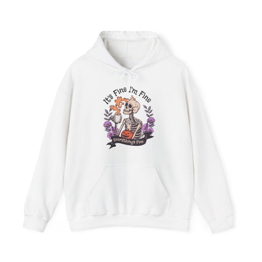 It's Fine I'm Fine Everything's Fine Skeleton Hoodie