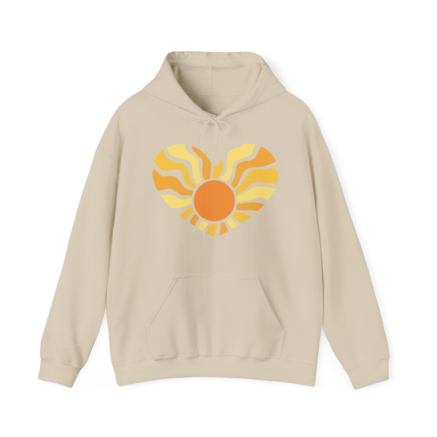 Sun In Heart Shape Graphic Hoodie