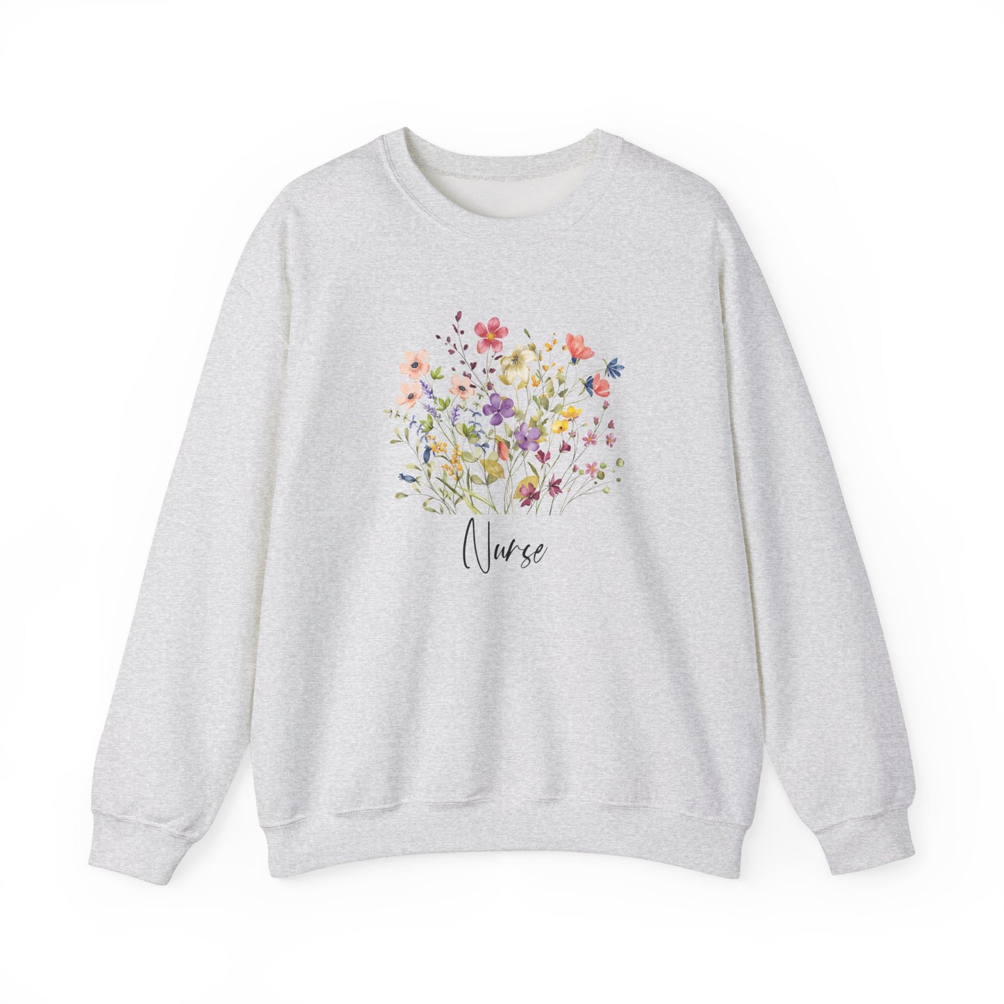 Nurse Wildflowers Graphic Sweatshirt