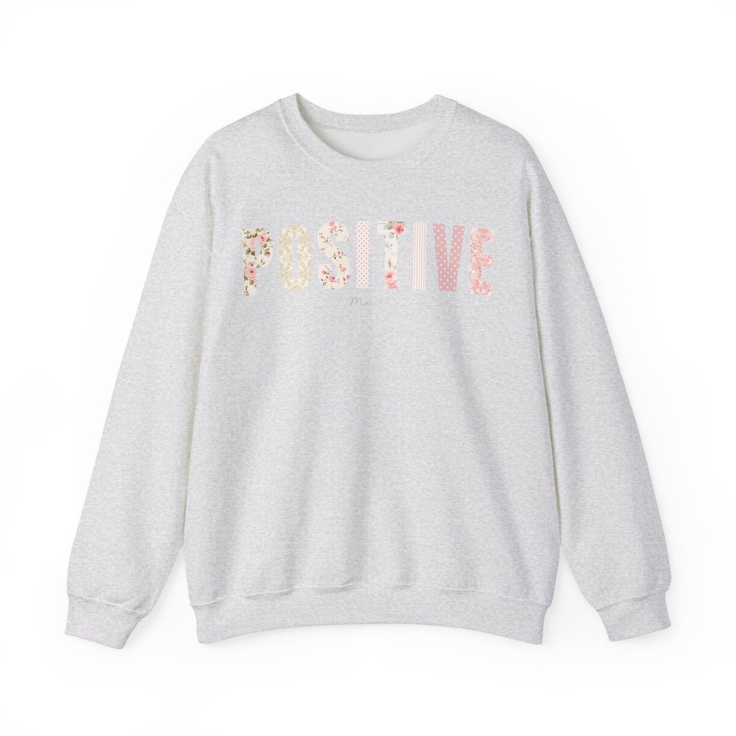 Positive Me 24:7 Pink Floral Patterns Sweatshirt