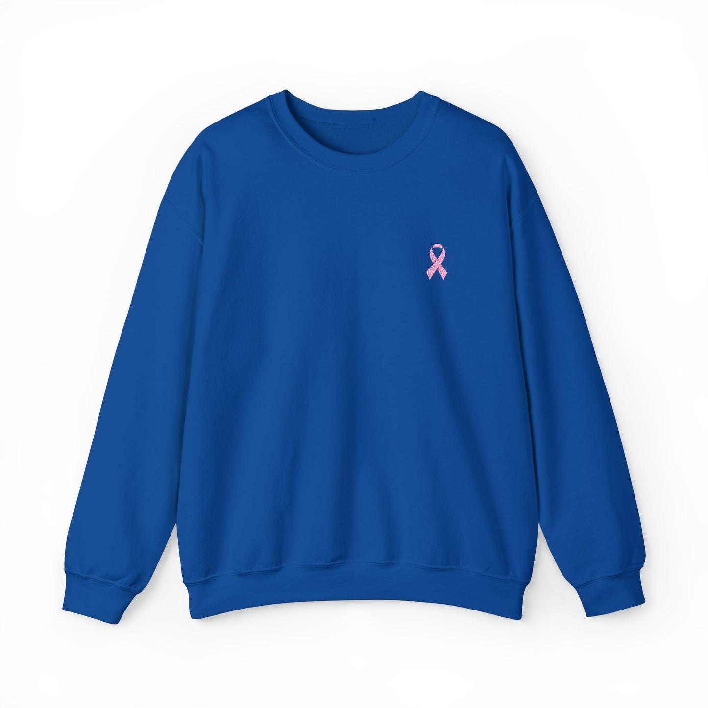 Embroidered Pink Ribbon Breast Cancer Awareness Sweatshirt