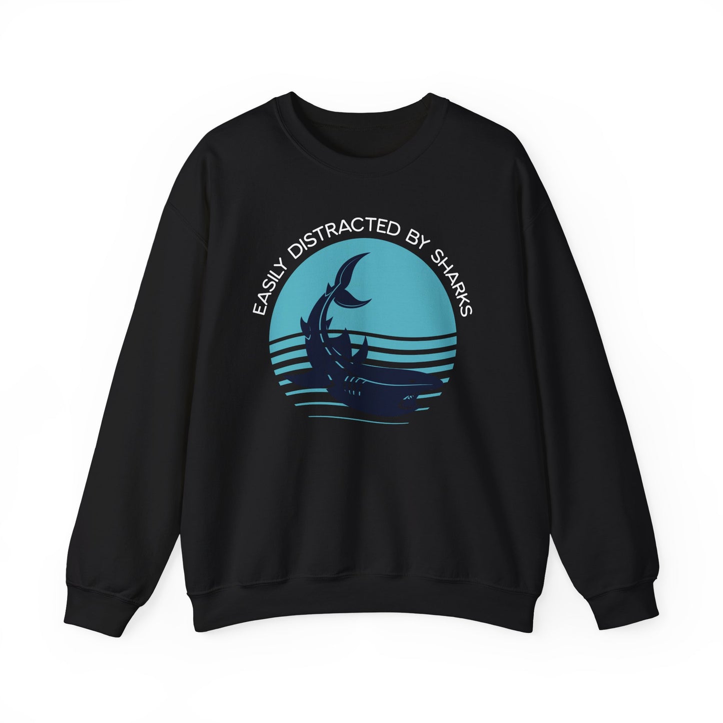 Easily Distracted By Sharks Graphic Sweatshirt