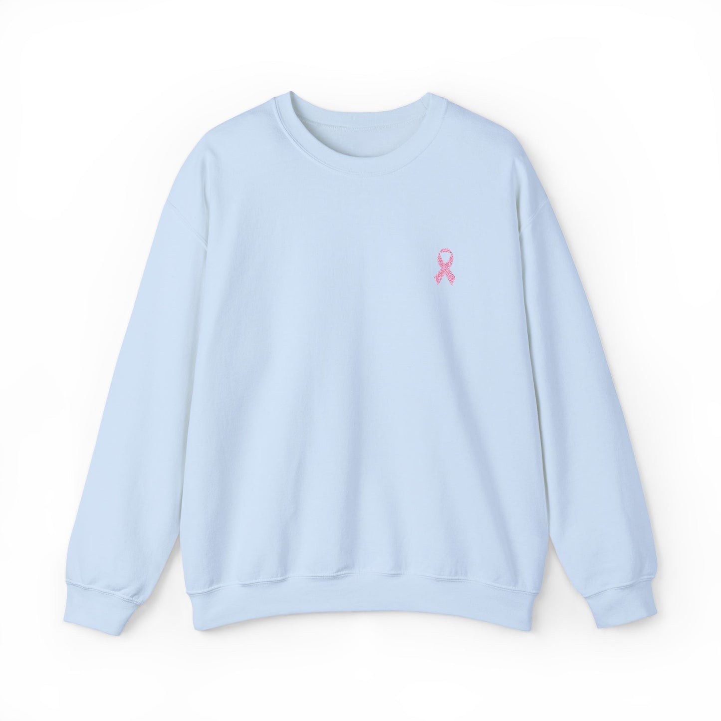 Embroidered Pink Ribbon Breast Cancer Awareness Sweatshirt