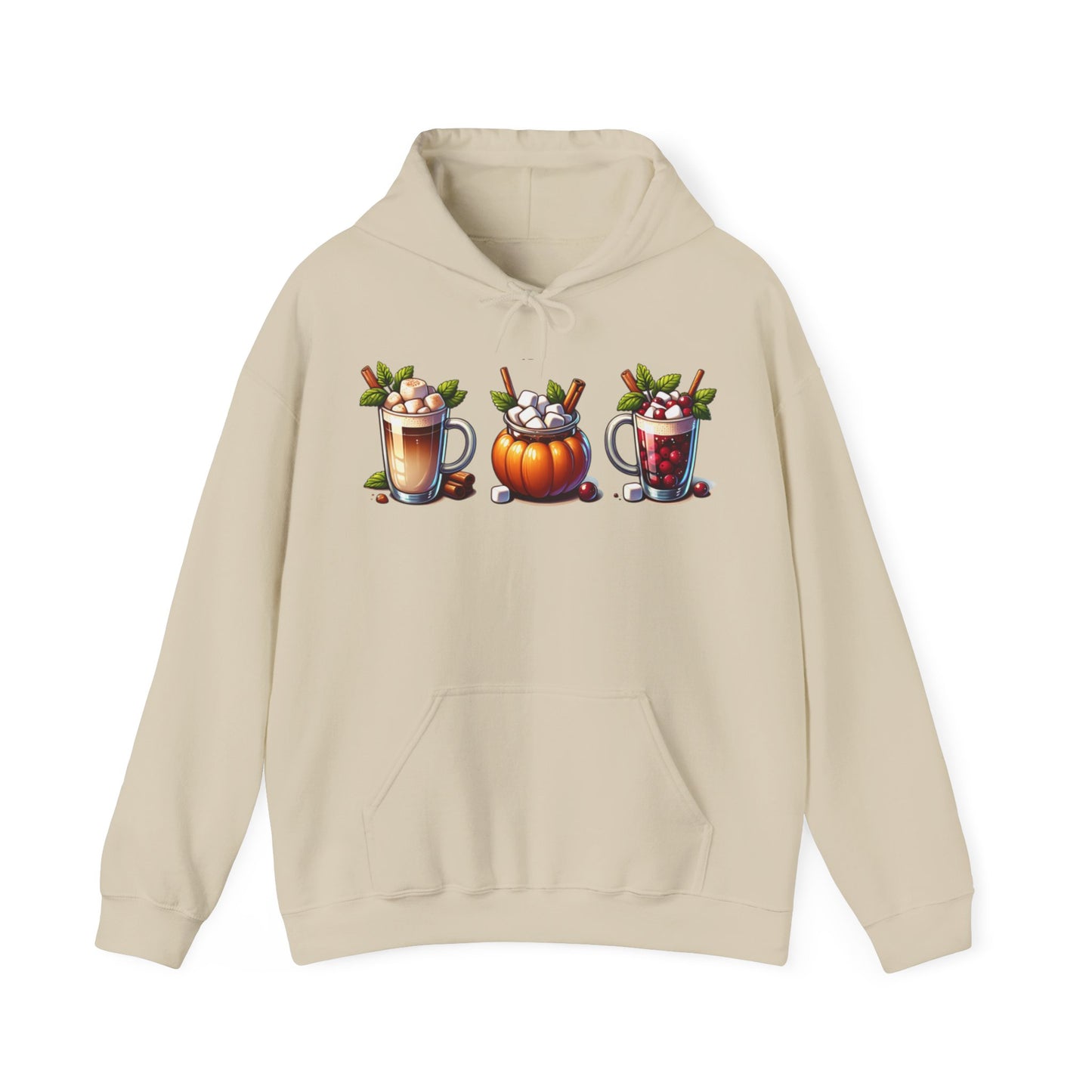 Fall Themed Drinks Graphic Hoodie