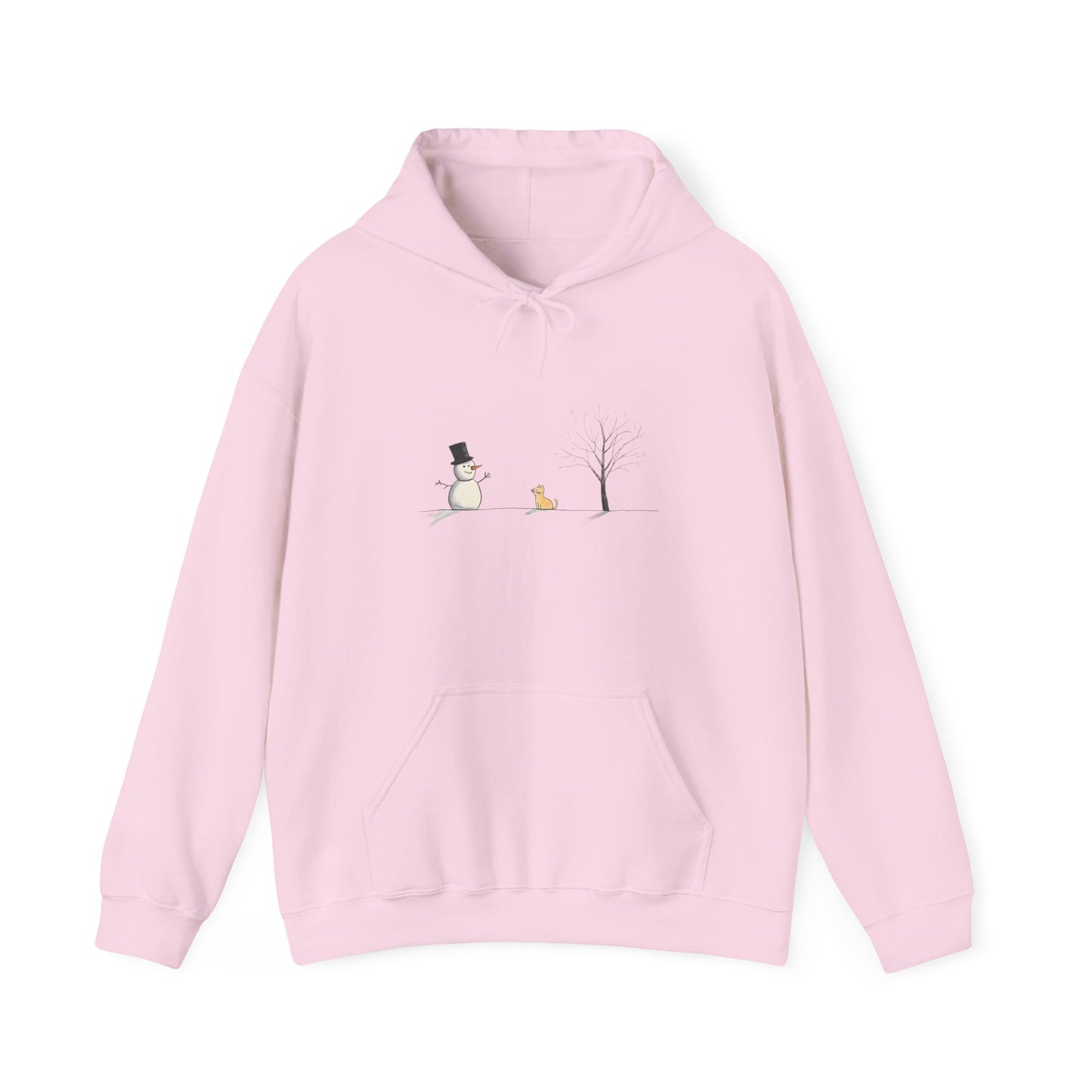 Cute Snowman Tree Cat Hoodie
