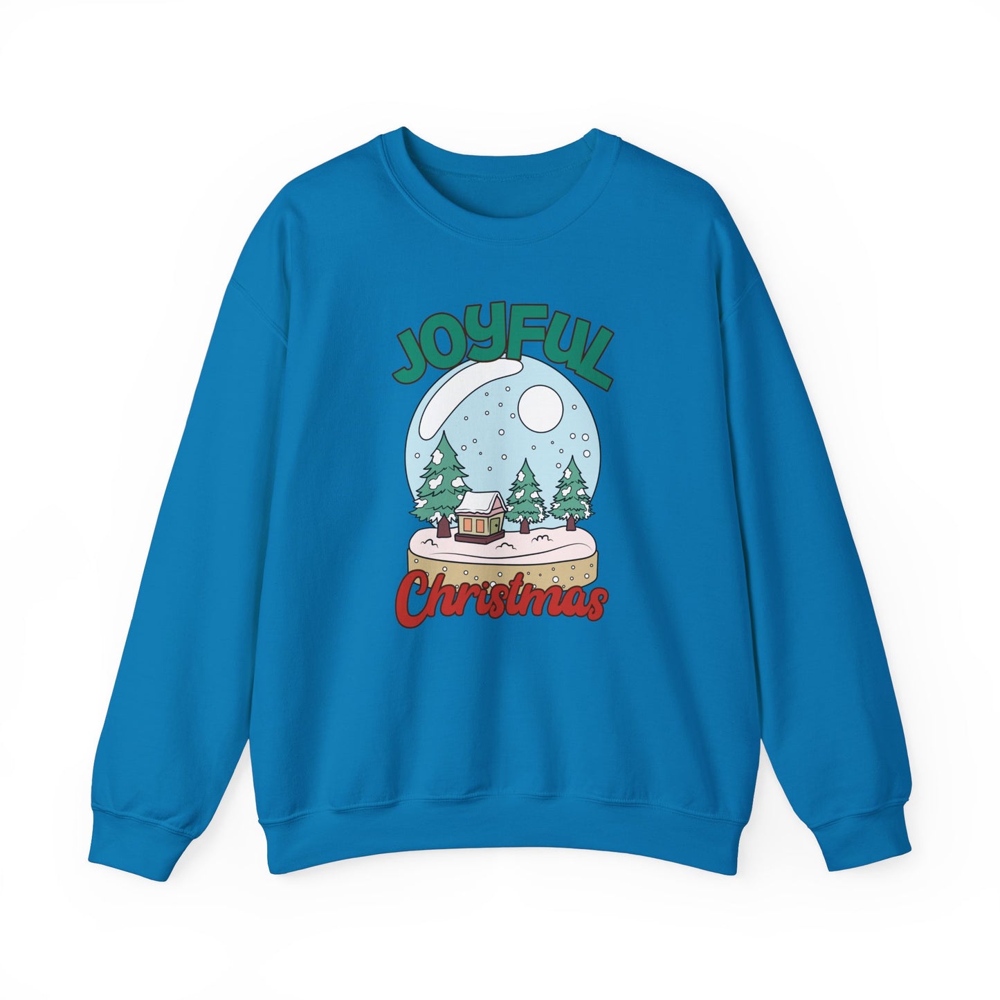 Joyful Christmas Snow Globe Graphic Sweatshirt