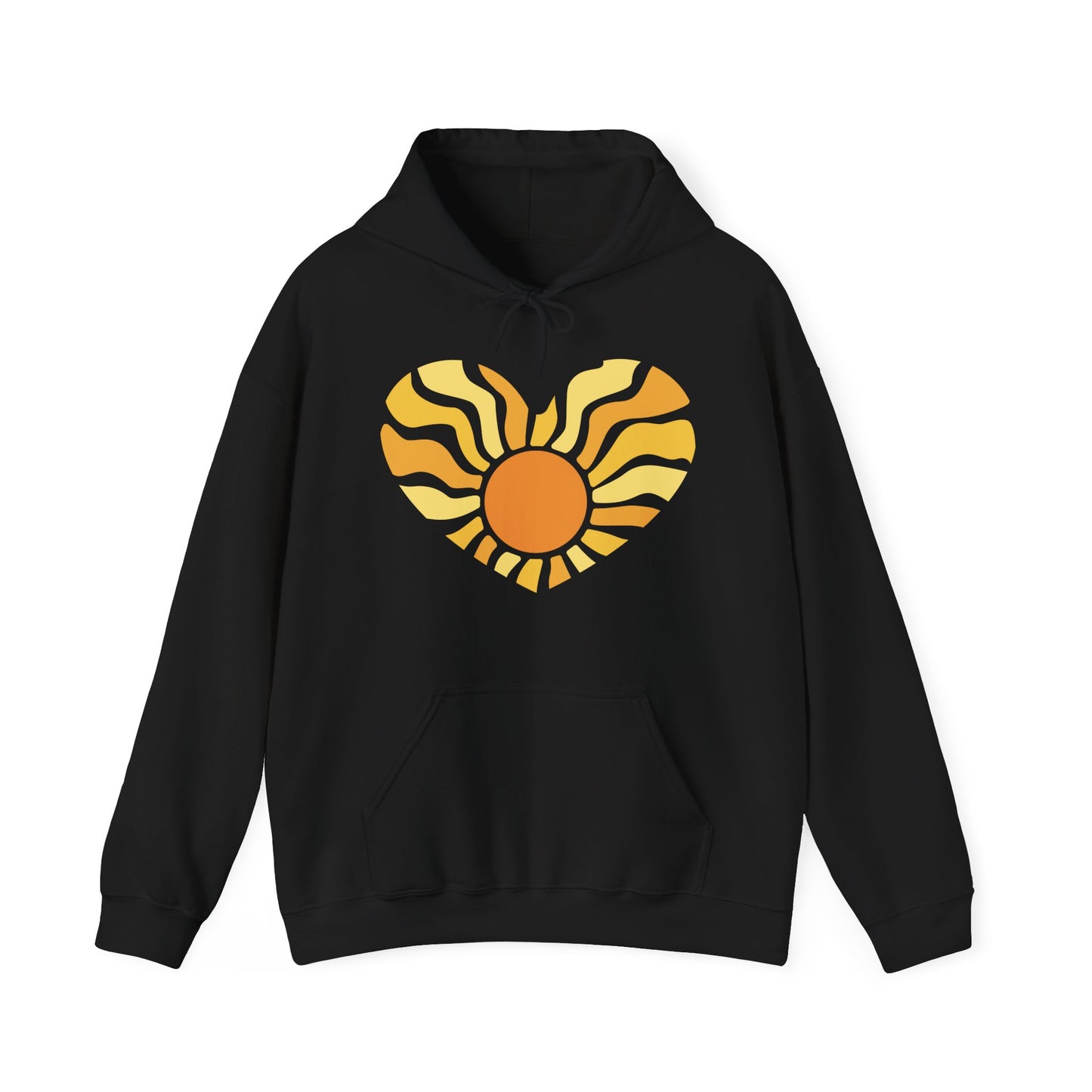 Sun In Heart Shape Graphic Hoodie