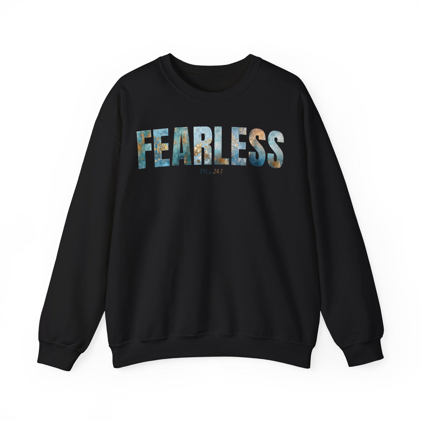 Fearless Me 24:7 Golden Blue Pattern Sweatshirt