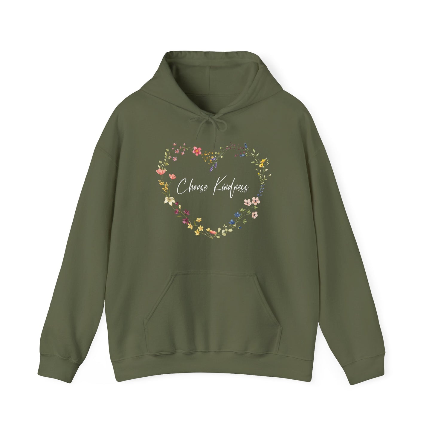 Choose Kindness Wildflowers In Heart Shape Hoodie