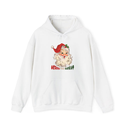 Merry And Bright Cute Santa Vintage Hoodie