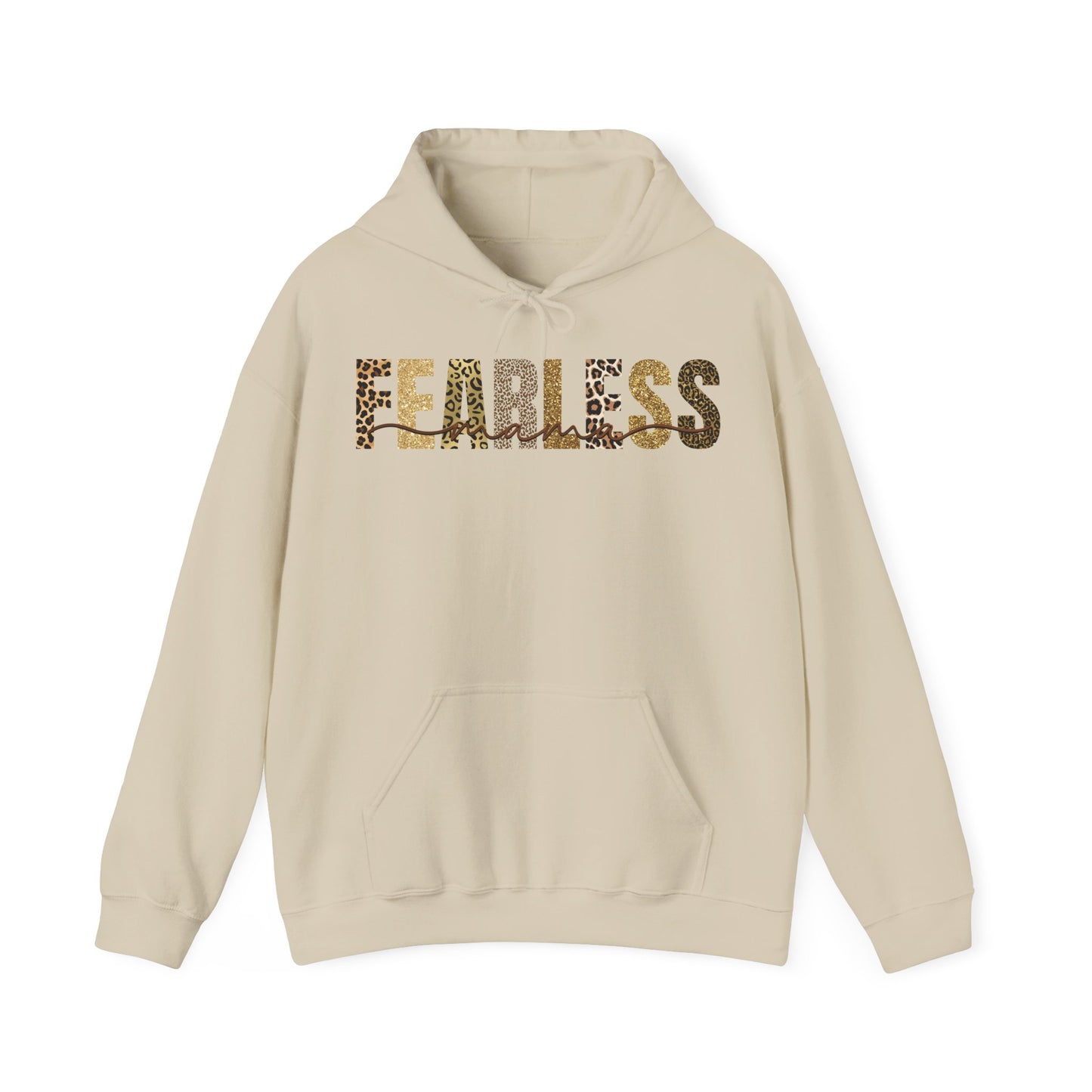 Fearless Mama Leopard Pattern Hoodie Design