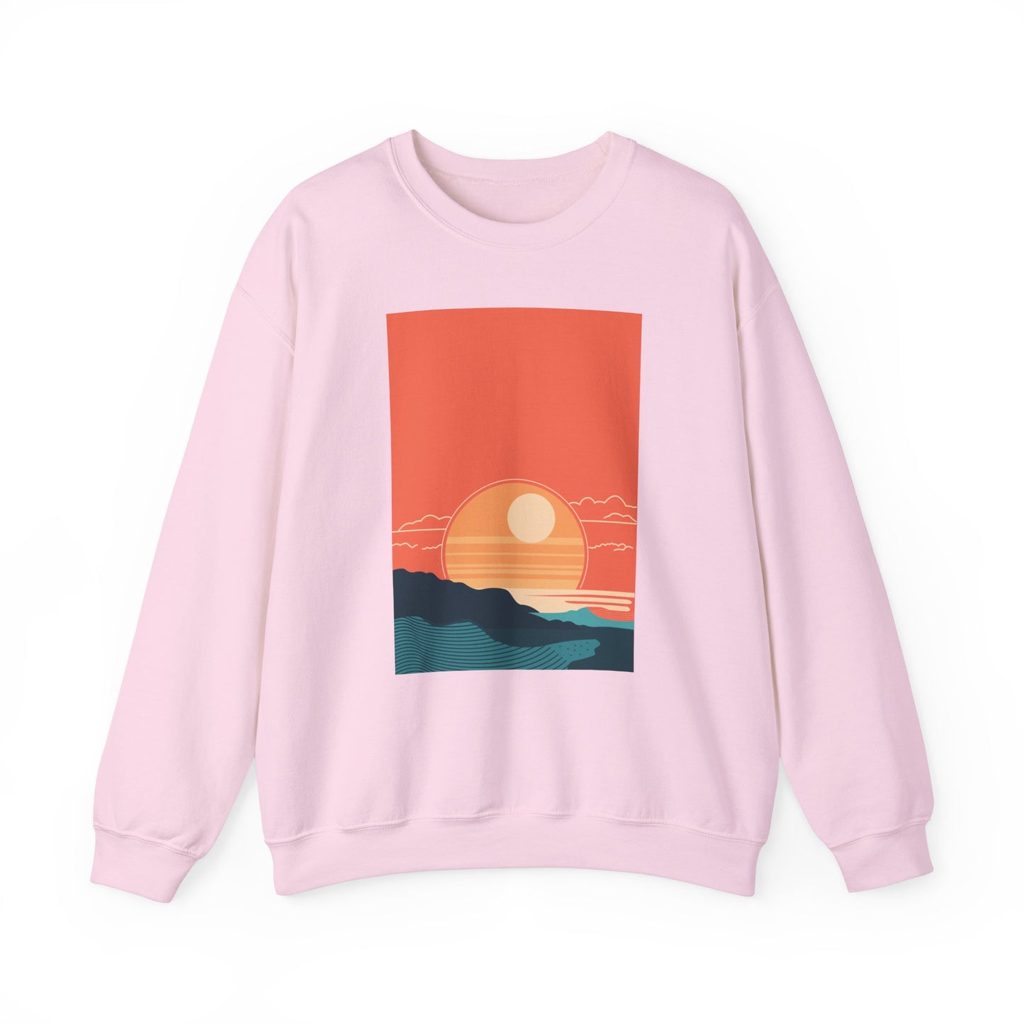 Minimal Boho Sunset Graphic Sweatshirt