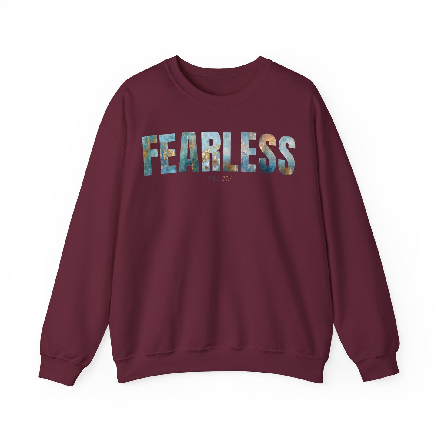 Fearless Me 24:7 Golden Blue Pattern Sweatshirt