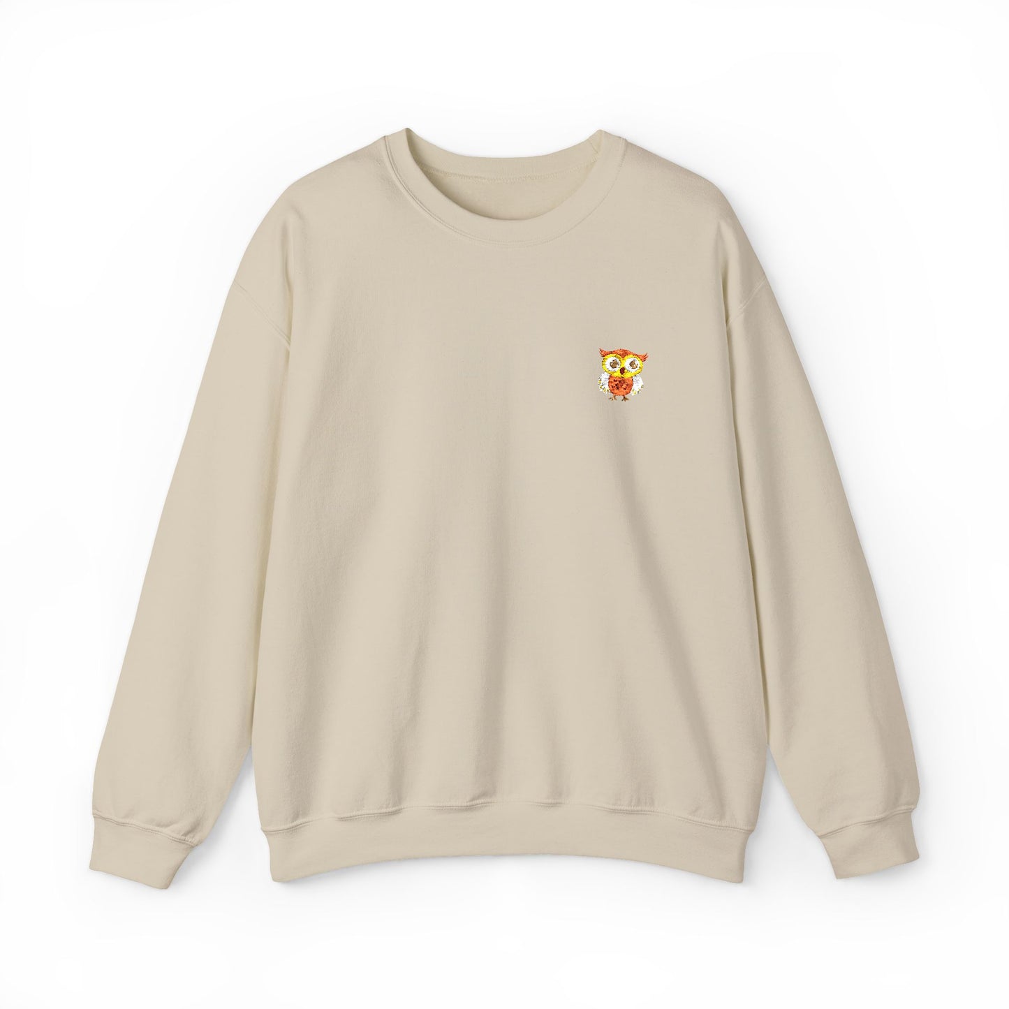 Embroidered Cute Cartoon Owl Sweatshirt