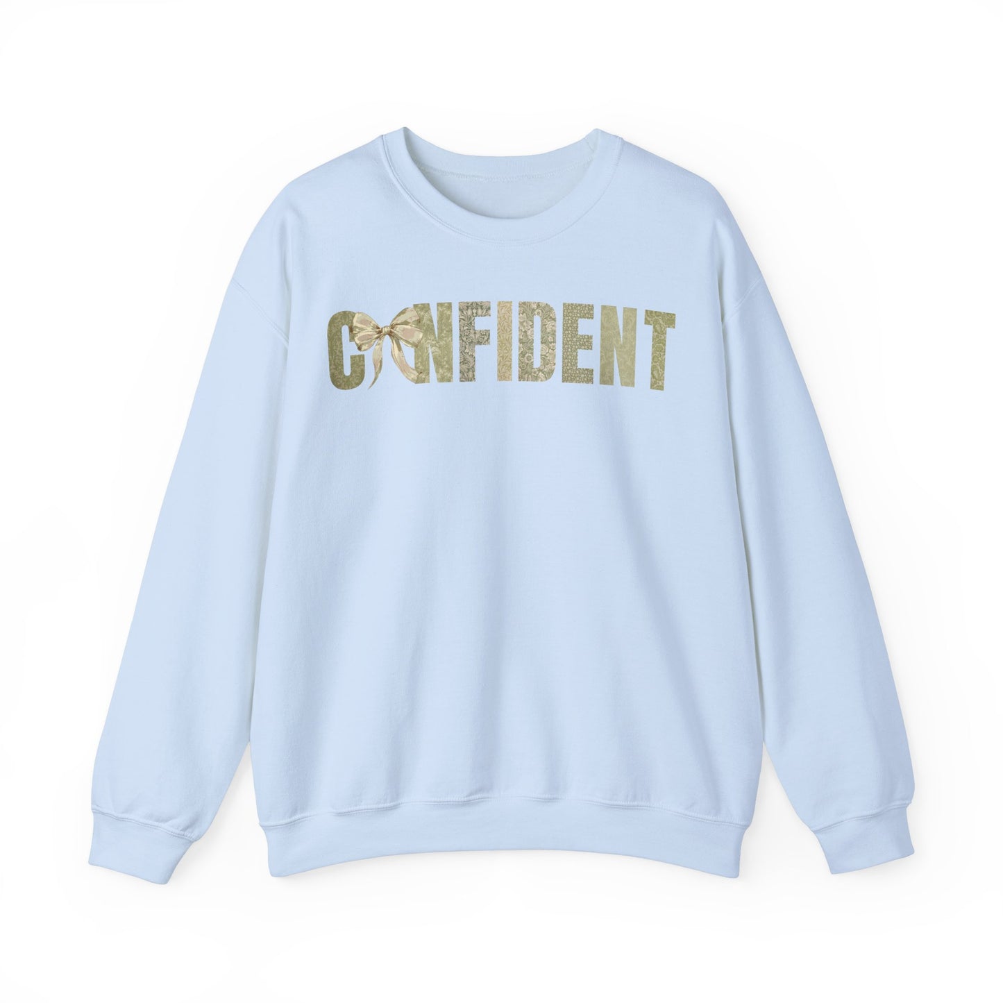 Confident With Coquette Bow Green Pattern Sweatshirt