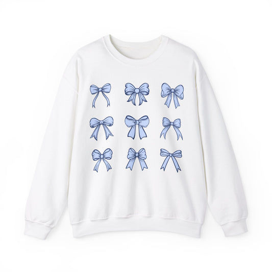 Blue Coquette Bows Sweatshirt