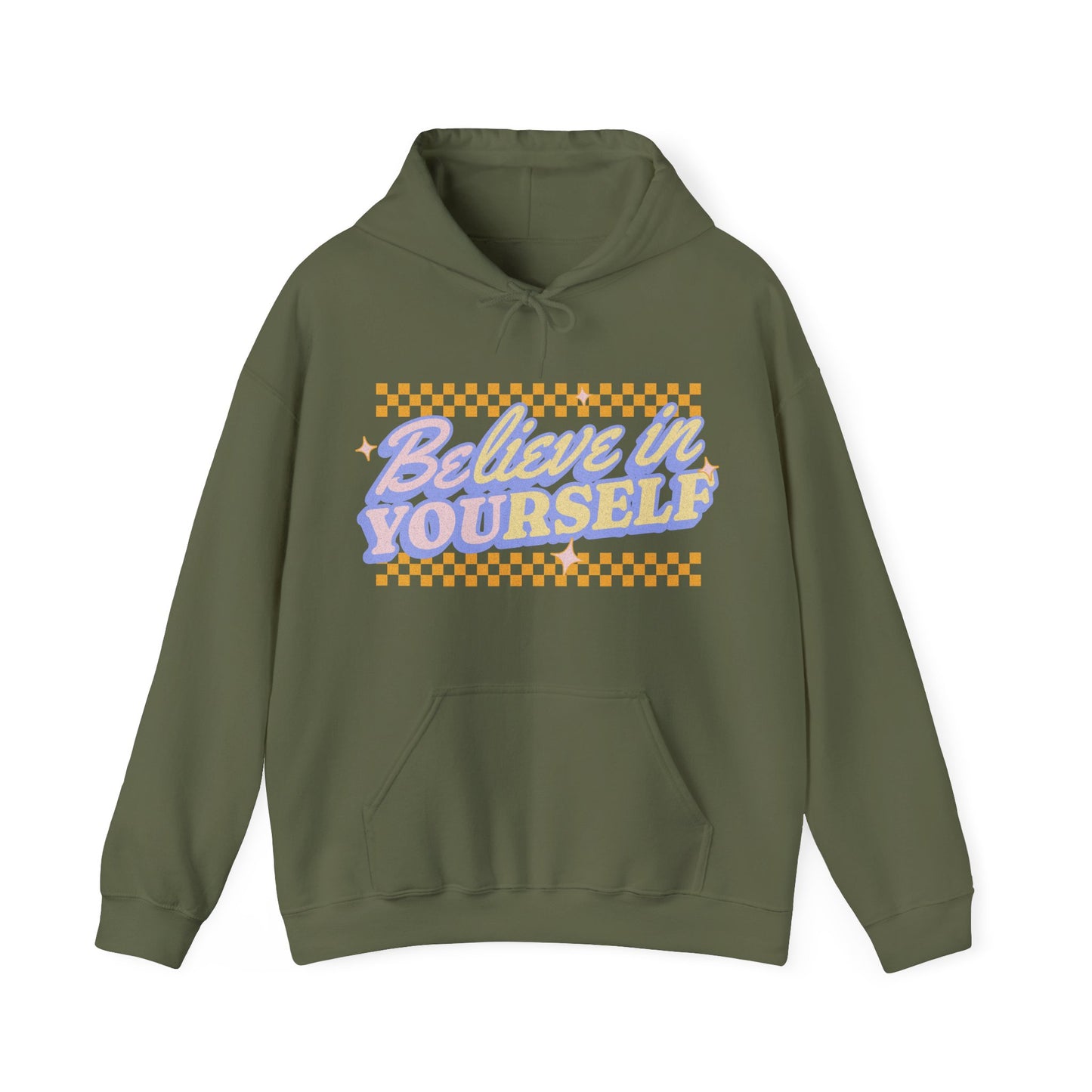 Believe in Yourself Groovy and Colorful Hoodie