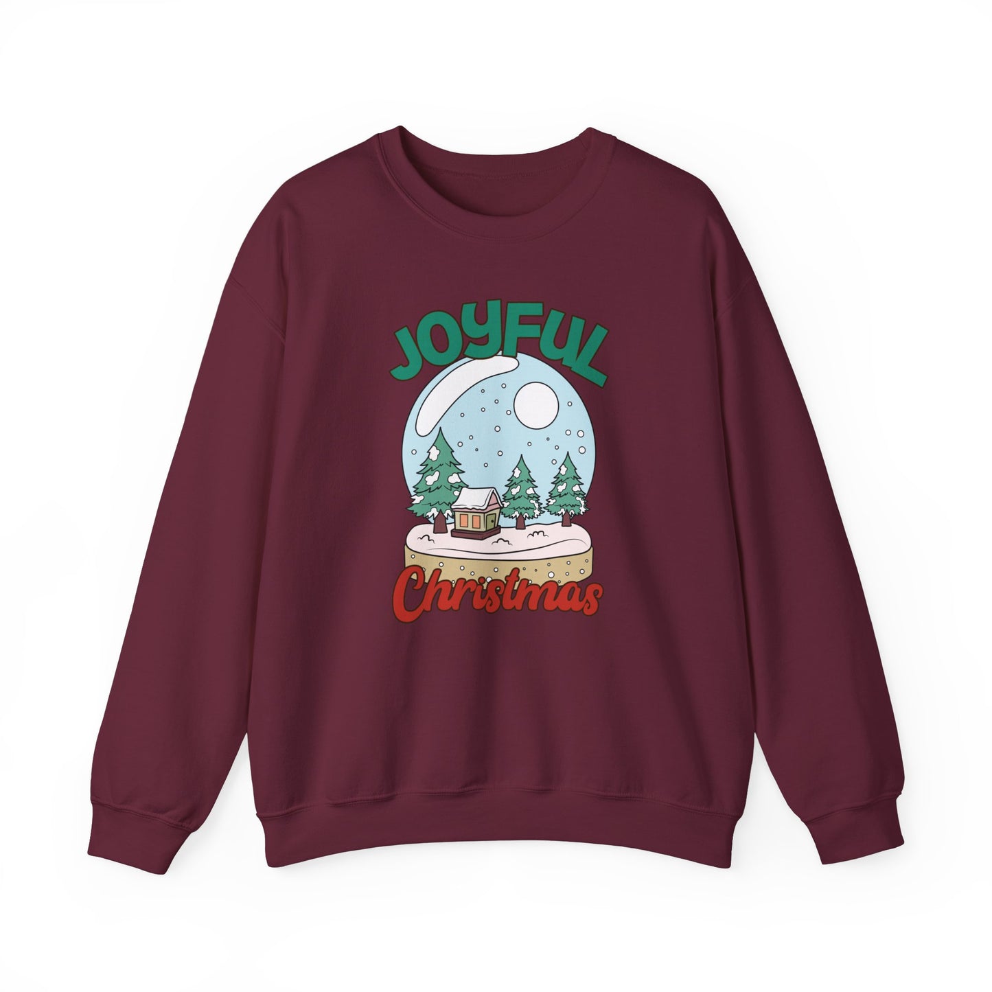 Joyful Christmas Snow Globe Graphic Sweatshirt