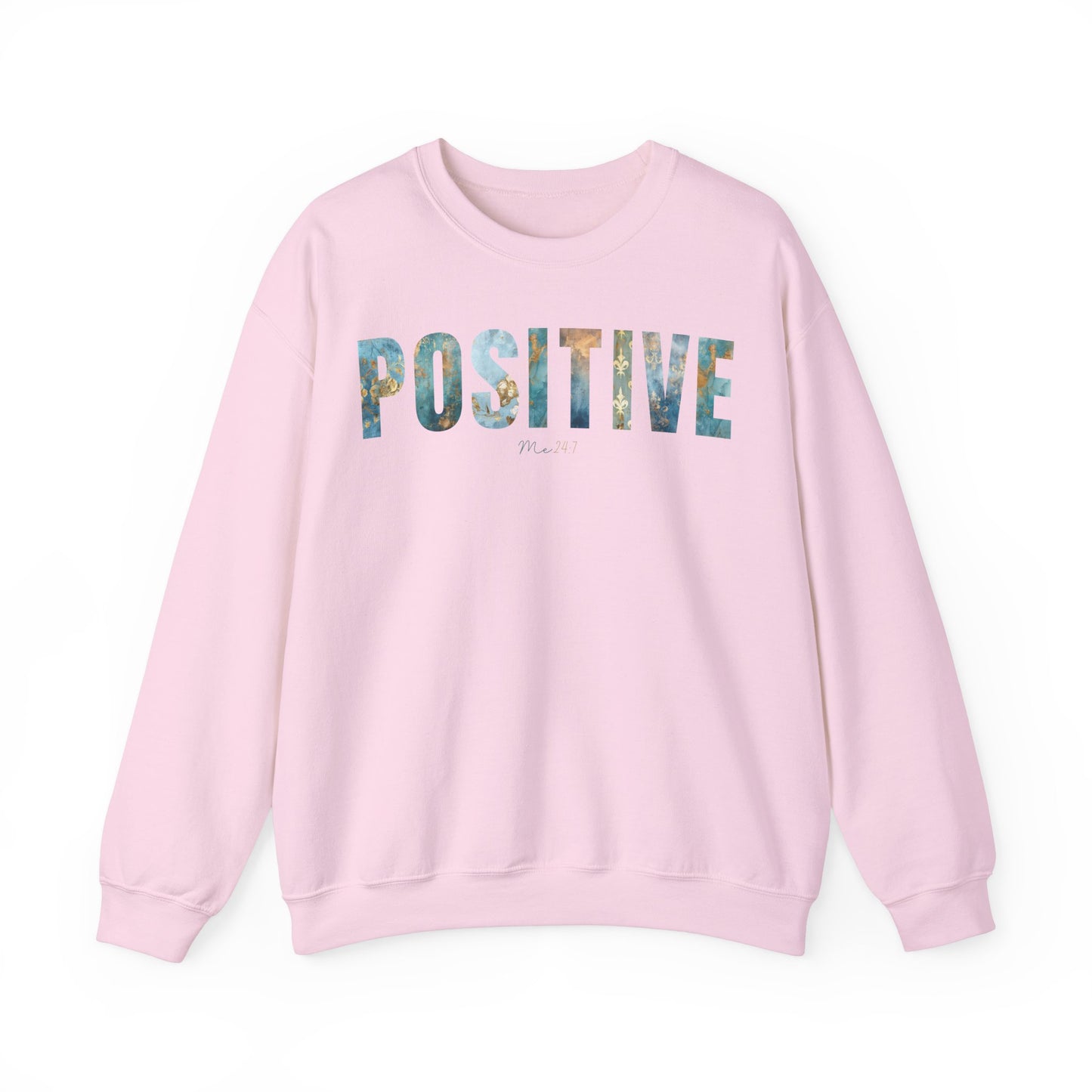 Positive Me 24:7 Blue Golden Patterns Sweatshirt