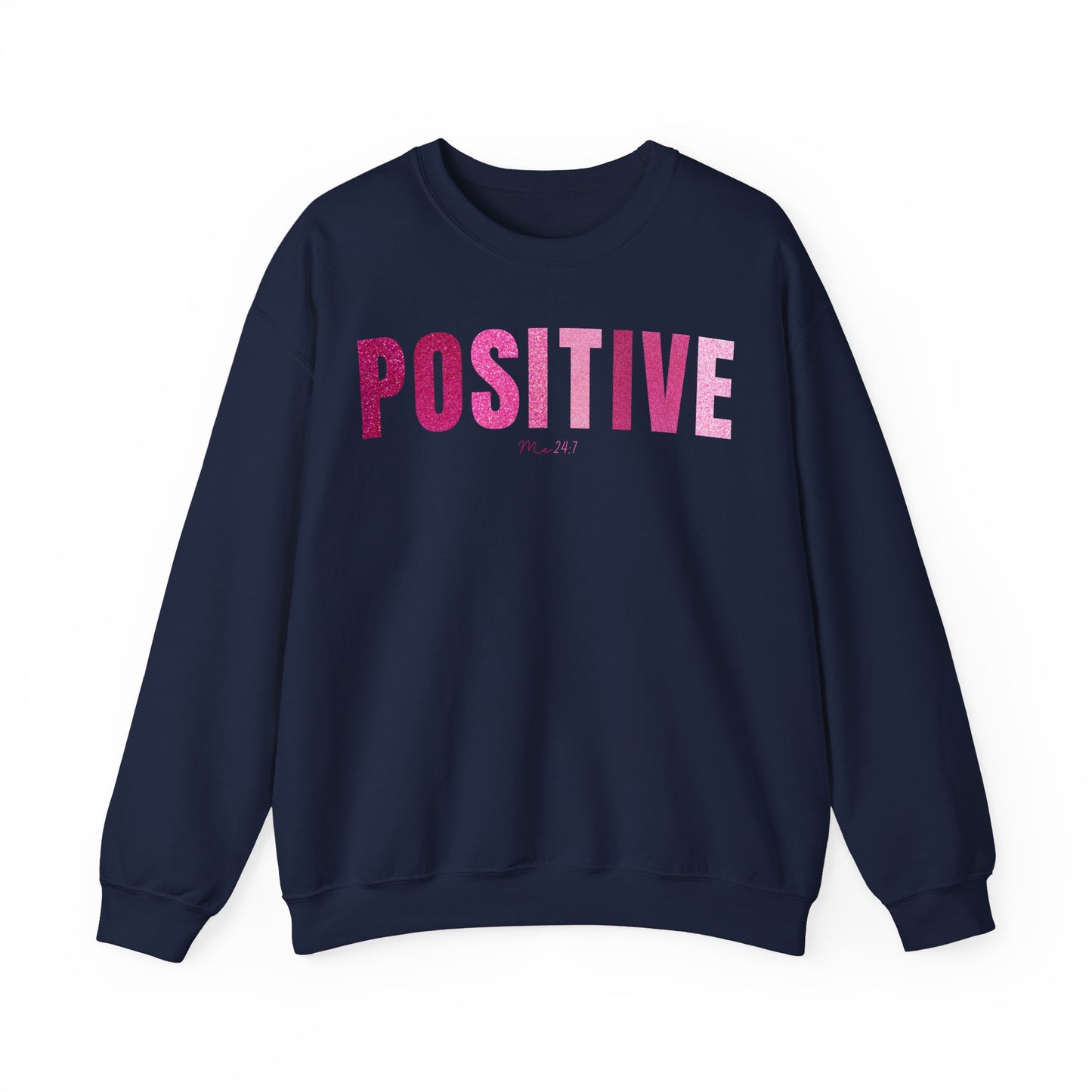 Positive Me 24:7 Glitter Pink Patterns Sweatshirt