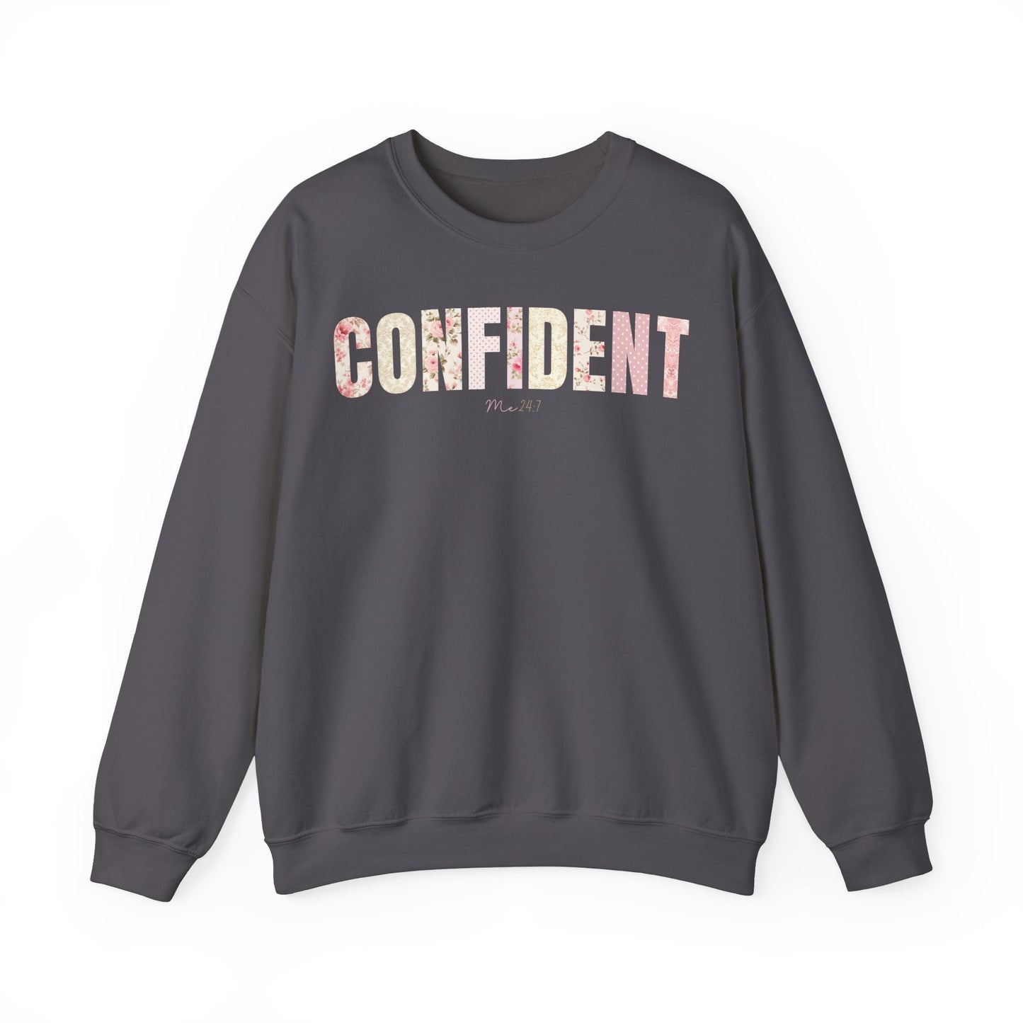 Confident Me 24:7 Pink Floral Patterns Sweatshirt