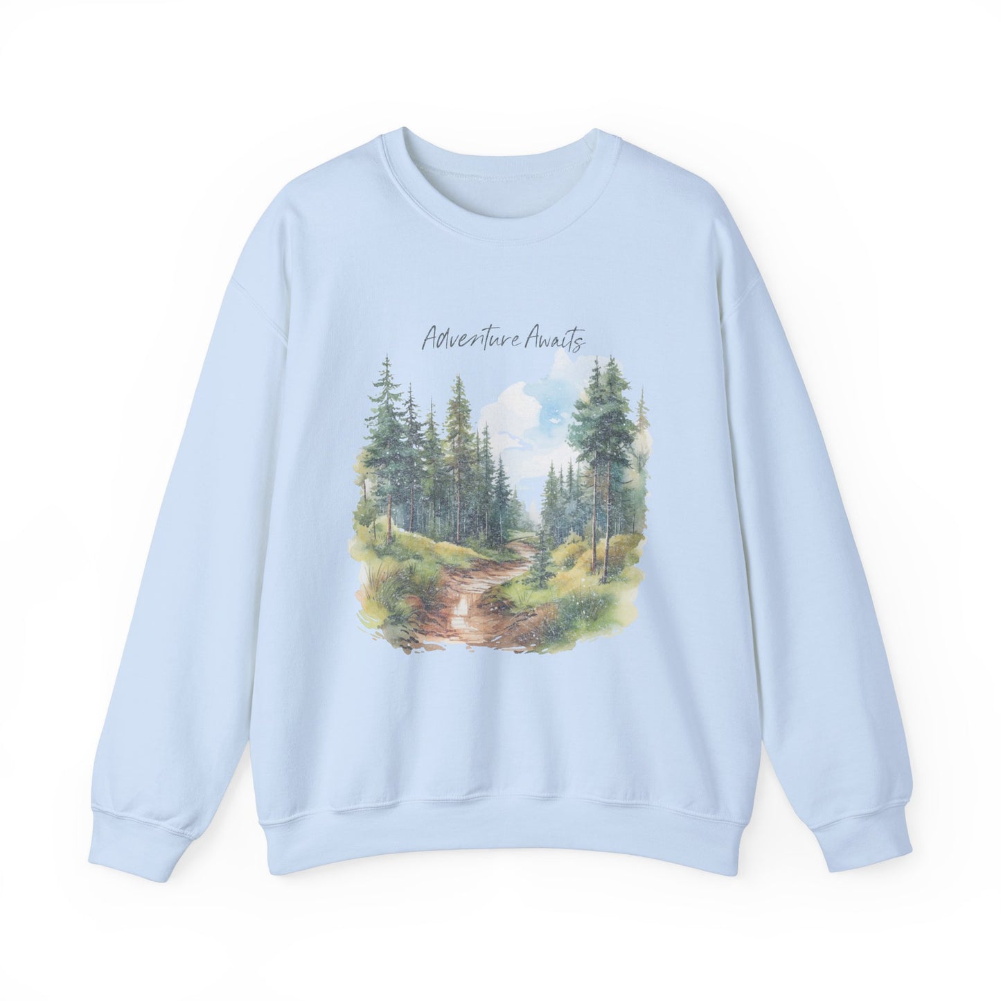 Adventure Awaits Nature Watercolor Sweatshirt