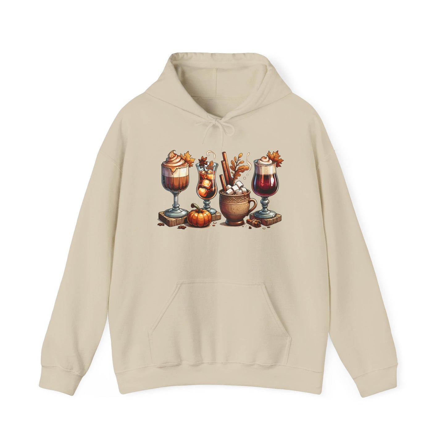 Fall Themed Drinks Graphic Hoodie