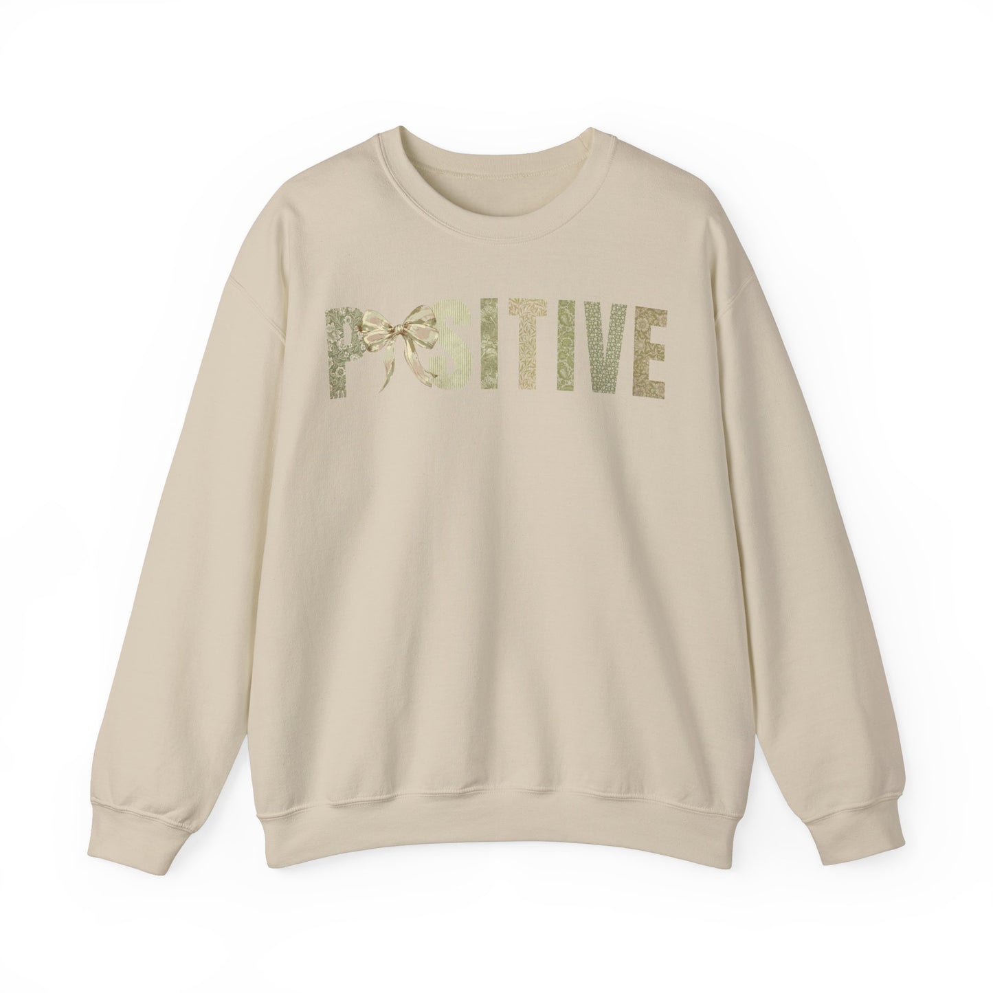 Positive With Coquette Bow Green Patterns Sweatshirt