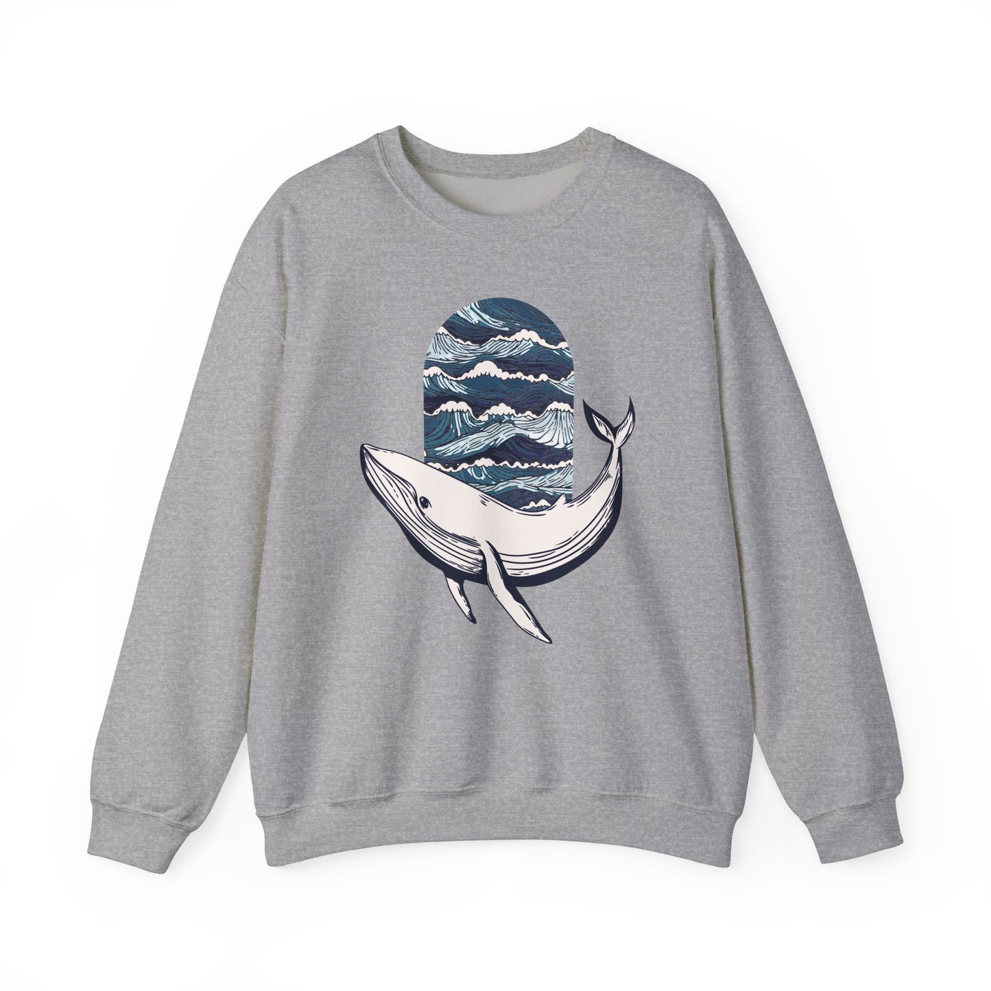 Ocean Waves Whale Sweatshirt