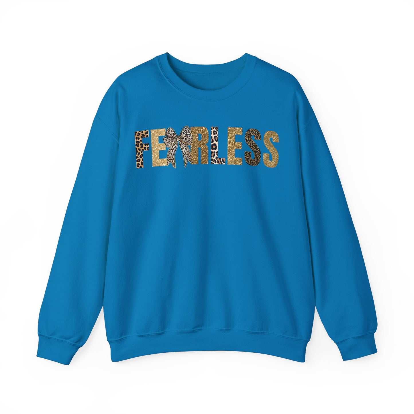 Fearless Leopard Pattern Coquette Bow Sweatshirt