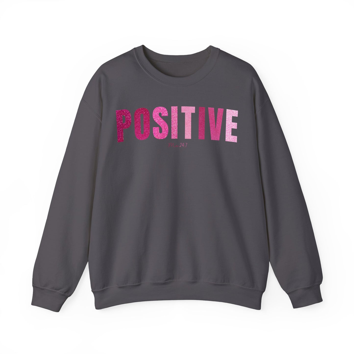 Positive Me 24:7 Glitter Pink Patterns Sweatshirt