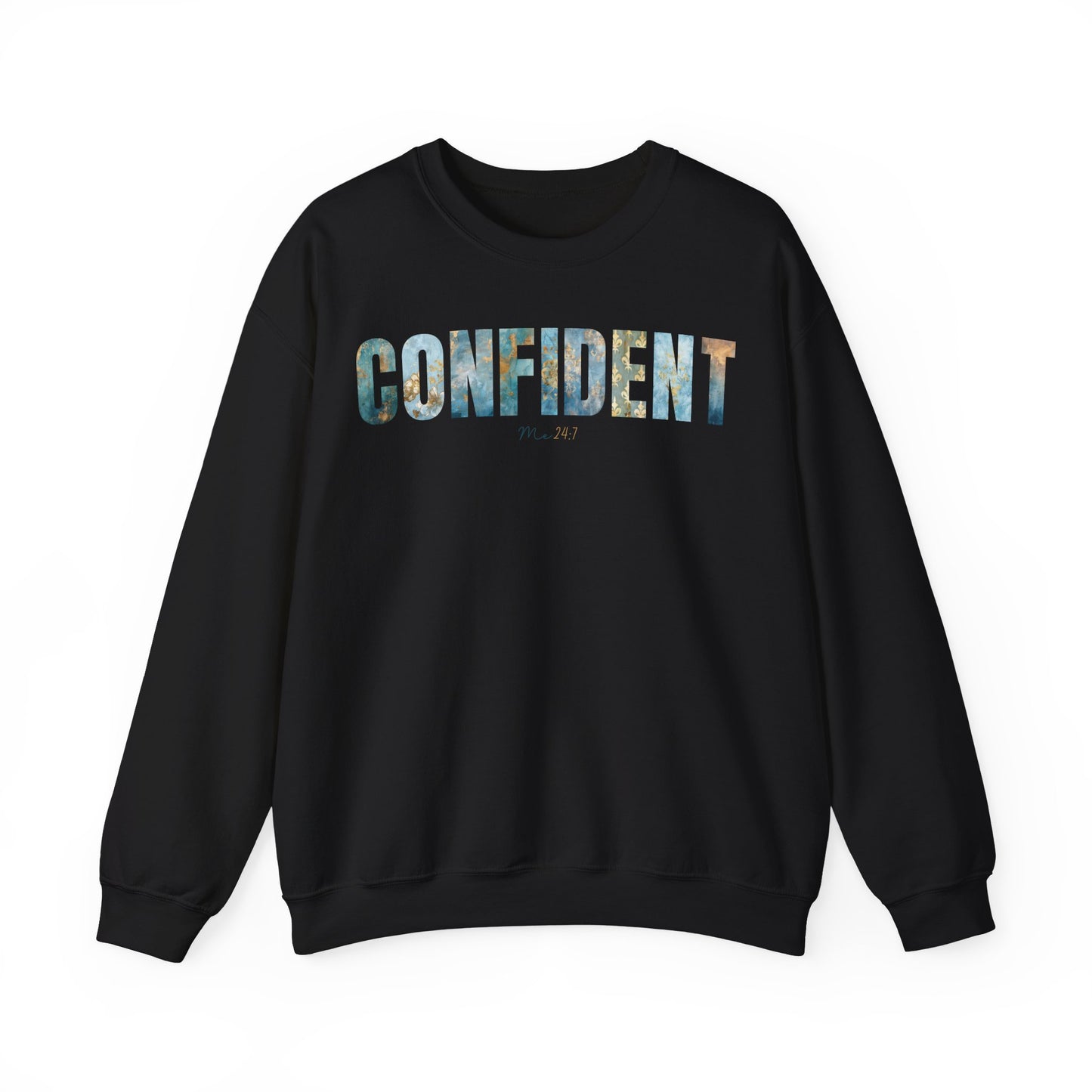 Confident Me 24:7 Golden and Blue Patterns Sweatshirt