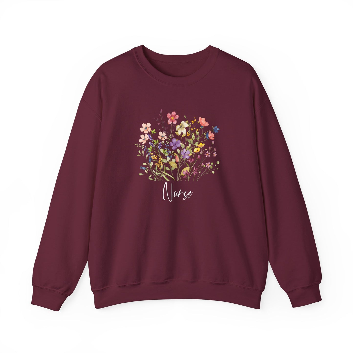 Nurse Wildflowers Graphic Sweatshirt