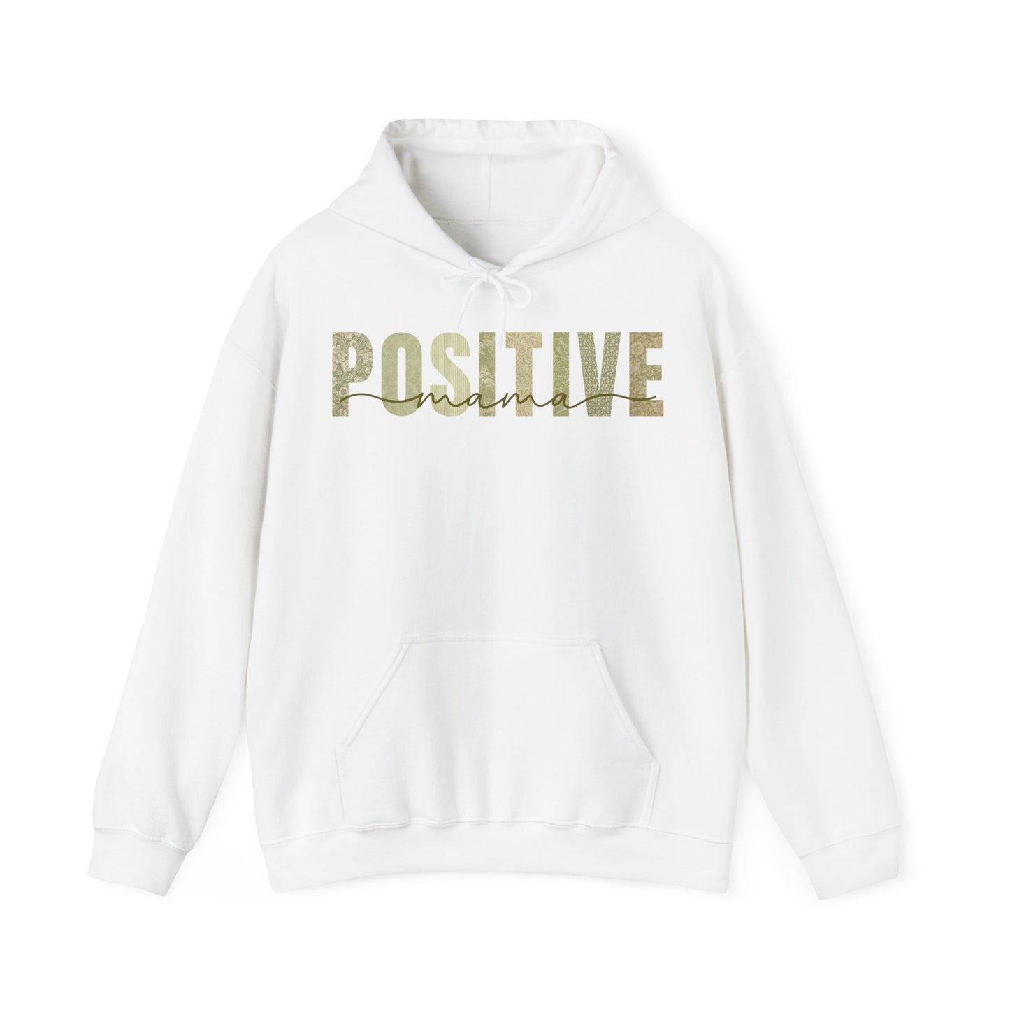 Positive Mama Green Patterns Hoodie