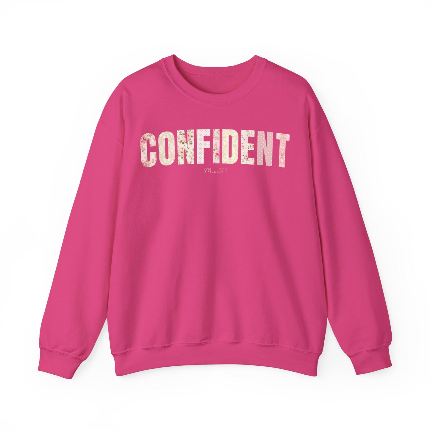 Confident Me 24:7 Pink Floral Patterns Sweatshirt