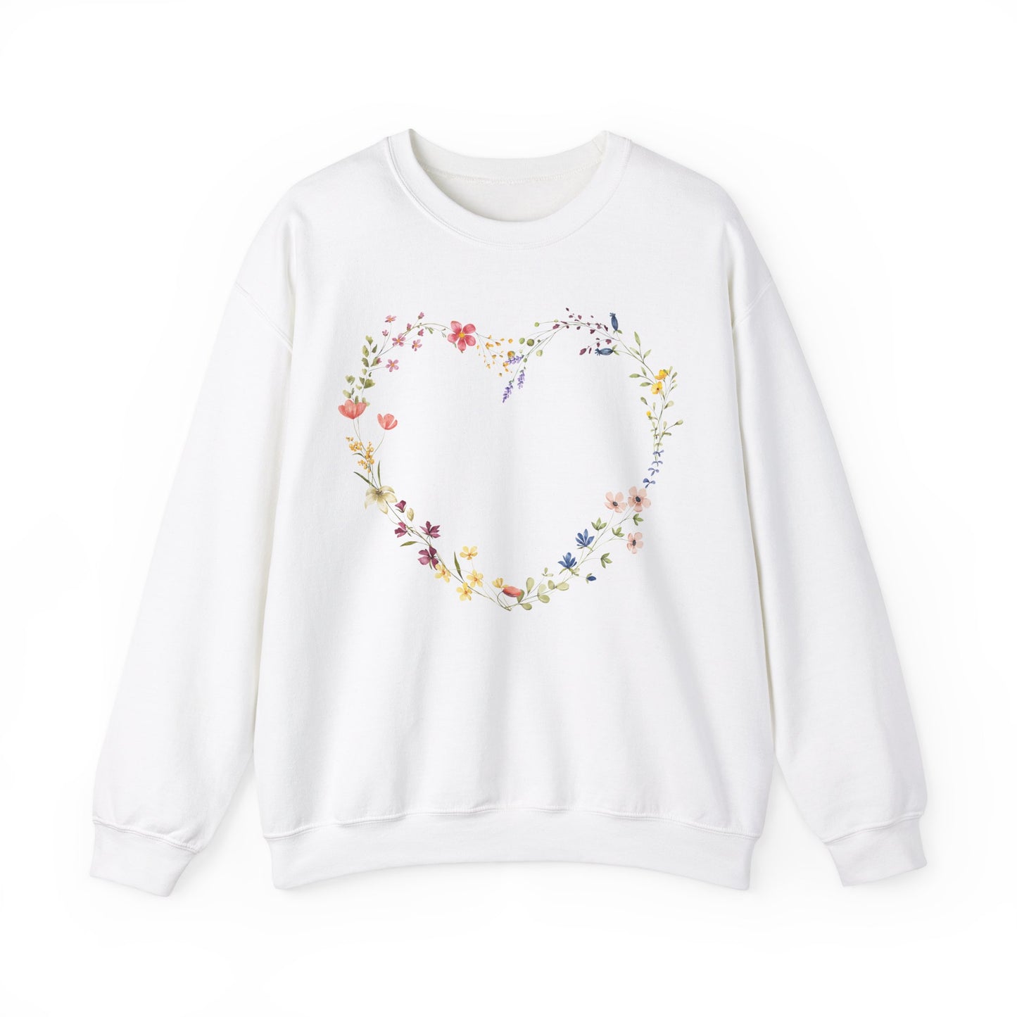 Wildflowers In Heart Shape Sweatshirt