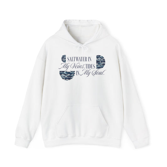 Saltwater In My Veins Tides In My Soul Graphic Hoodie