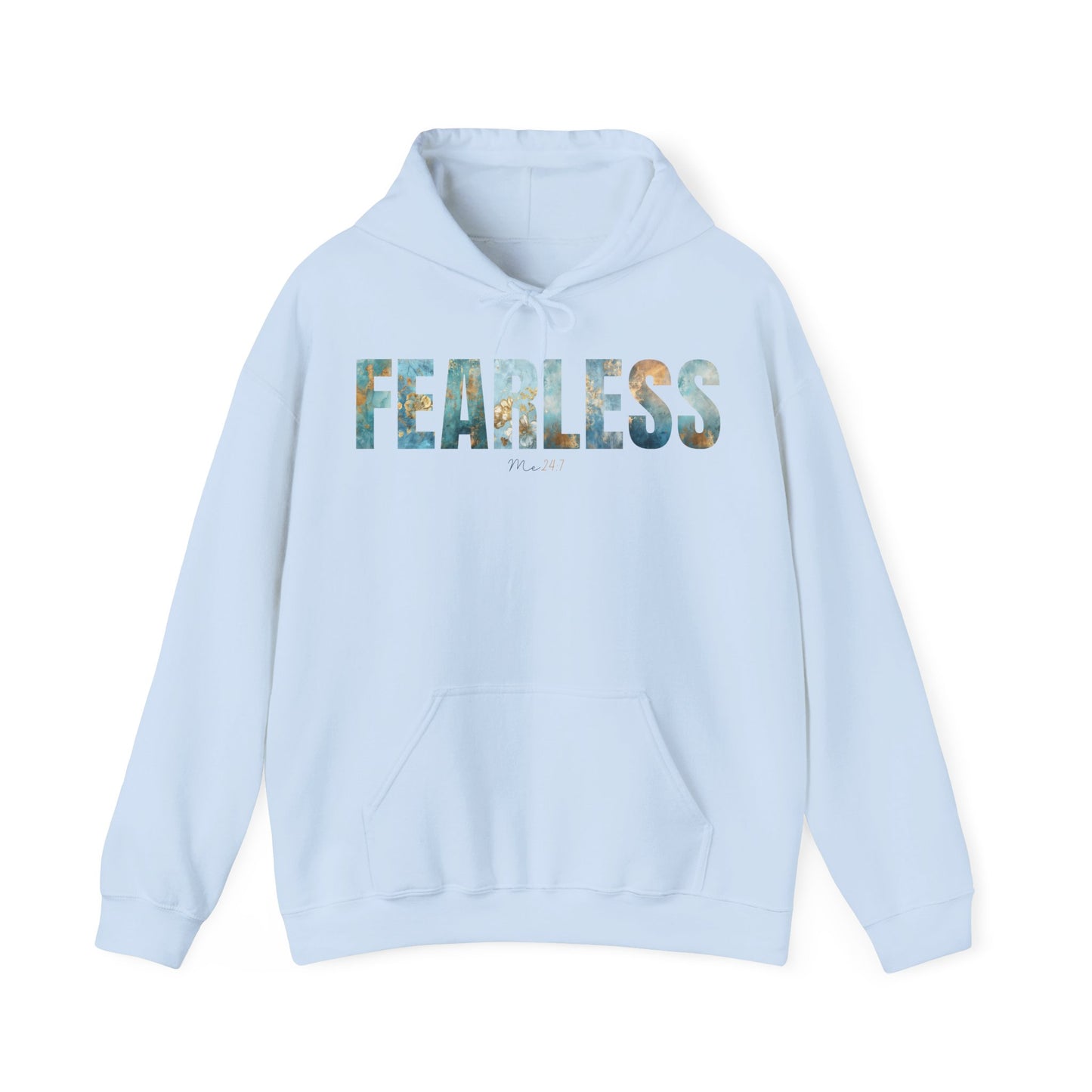 Fearless Me 24:7 Golden Blue Patterns Hoodie