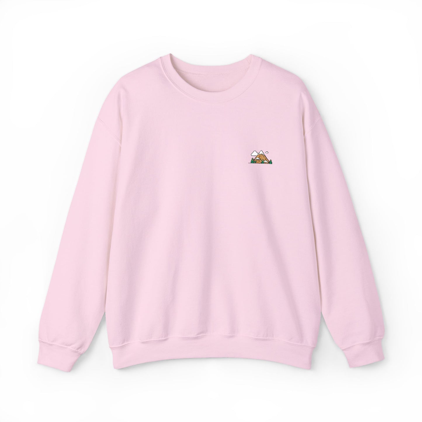 Embroidered Mountain Sky and Trees Sweatshirt