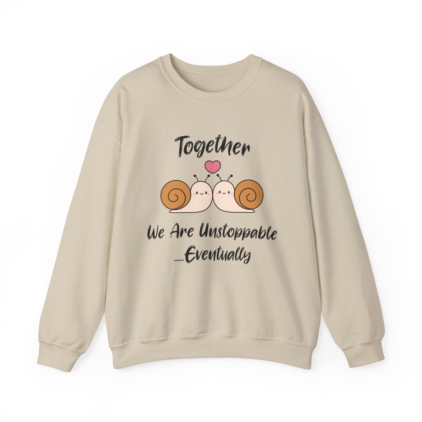 Together We Are Unstoppable Couple Snails Graphic Sweatshirt