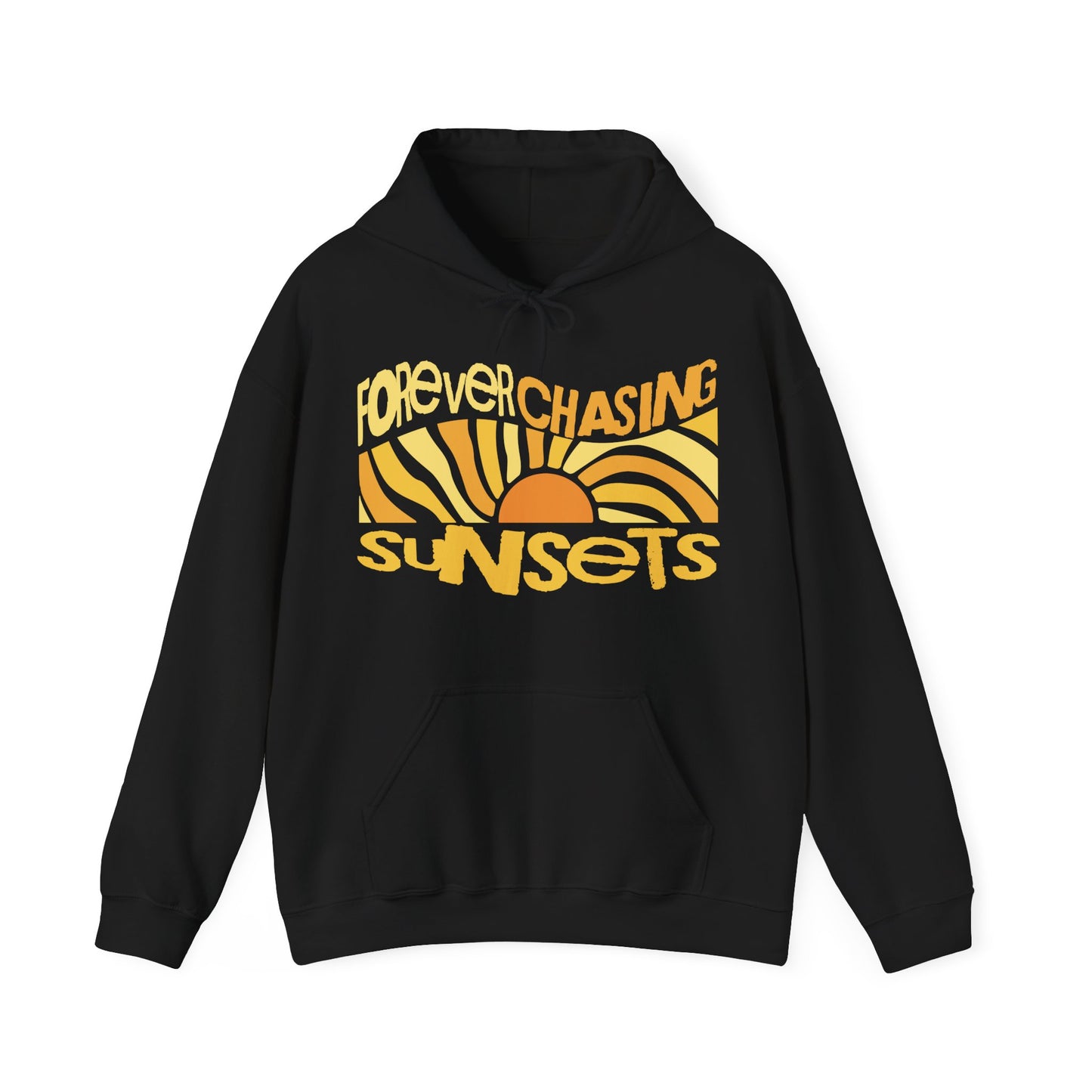 Forever Chasing Sunsets Groovy Graphic Hoodie