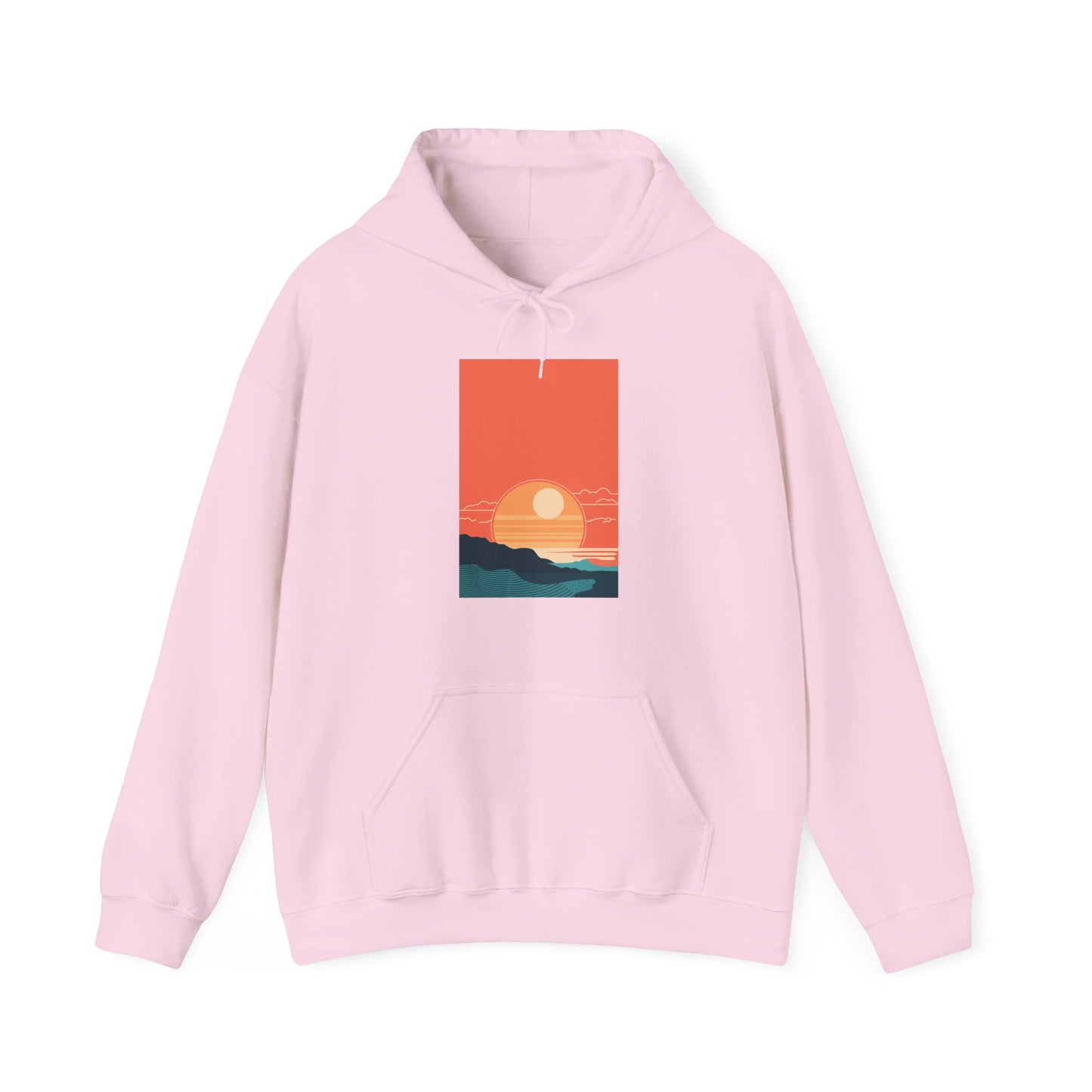 Minimalist Boho Sunset Graphic Hoodie
