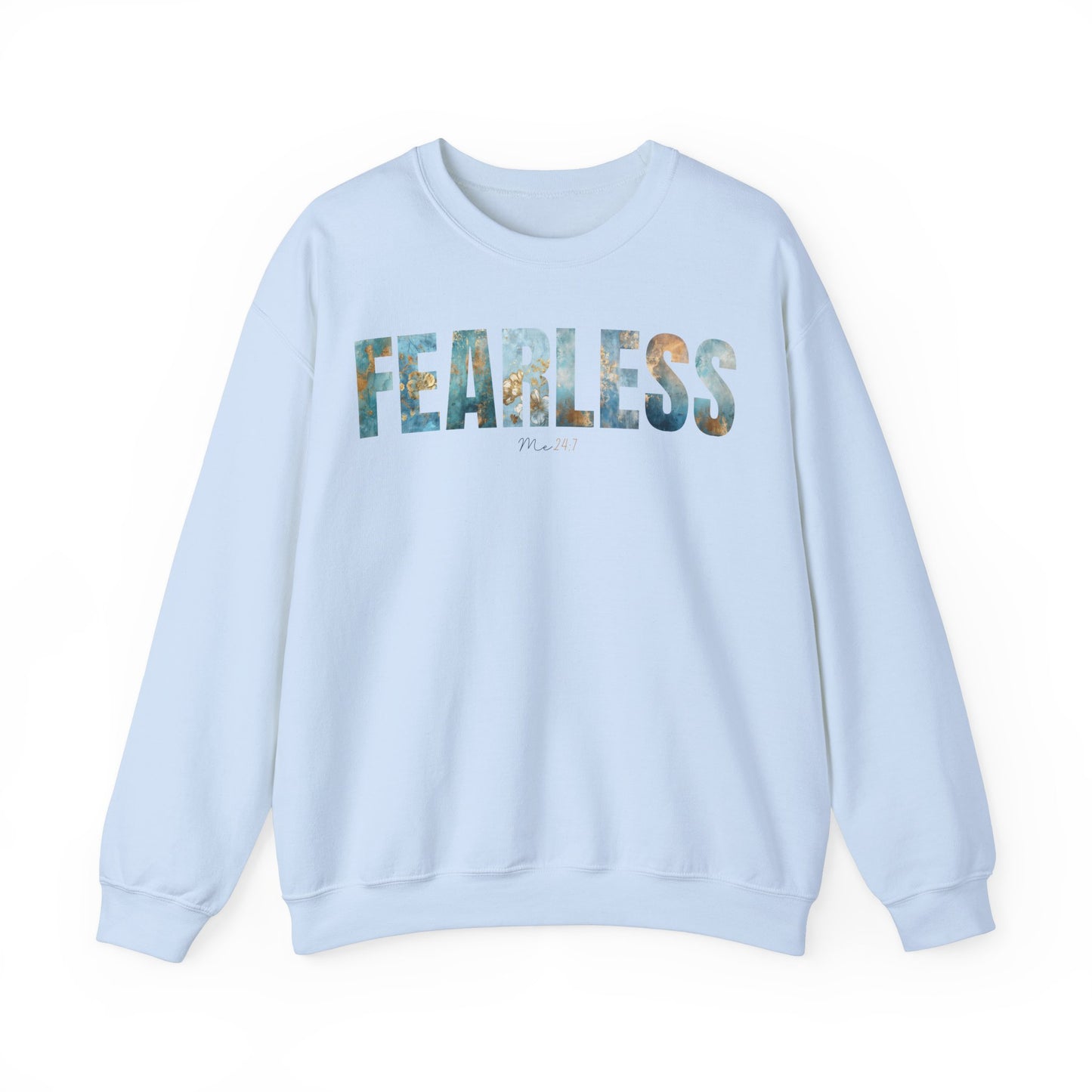 Fearless Me 24:7 Golden Blue Pattern Sweatshirt