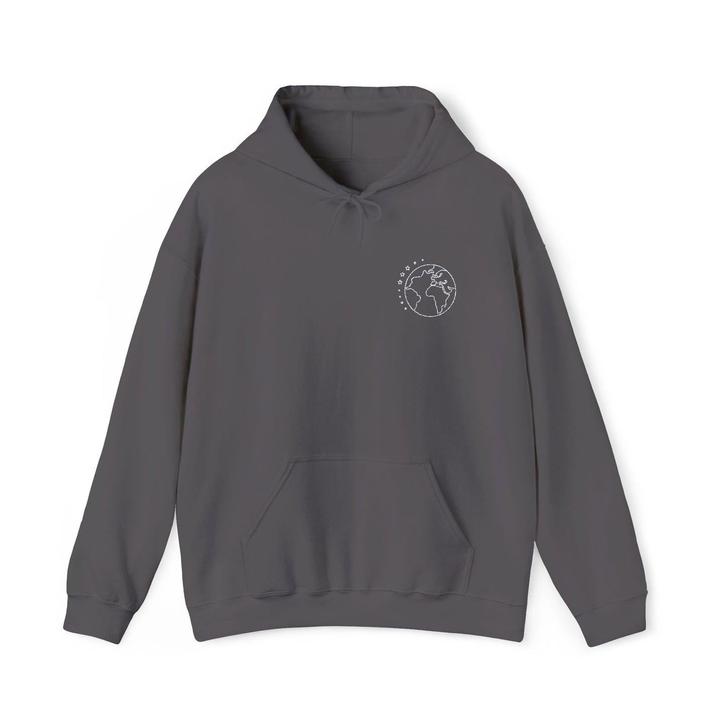 Embroidered Earth Mystical Minimalistic Hoodie