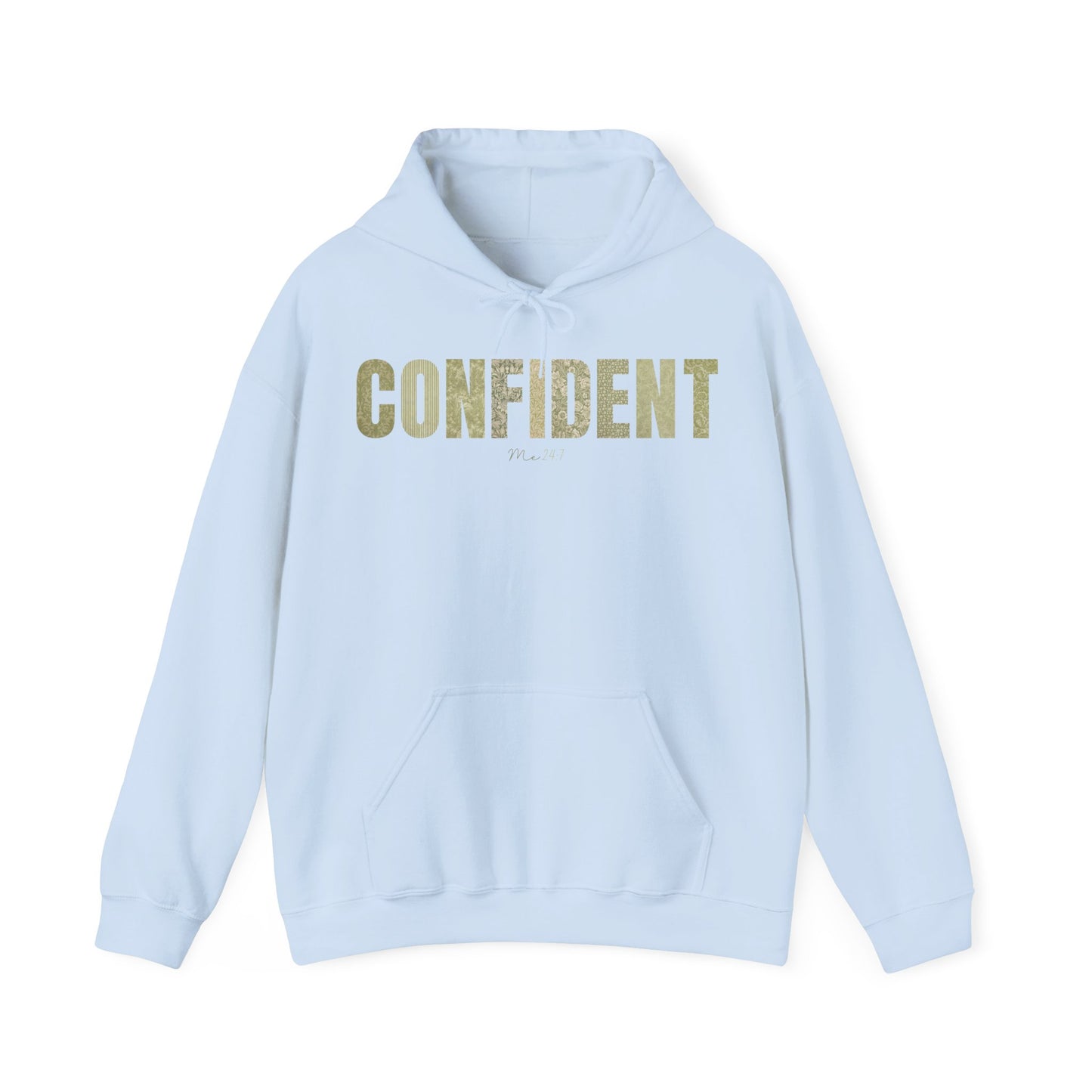 Confident Me 24:7 Green Design Patterns Hoodie
