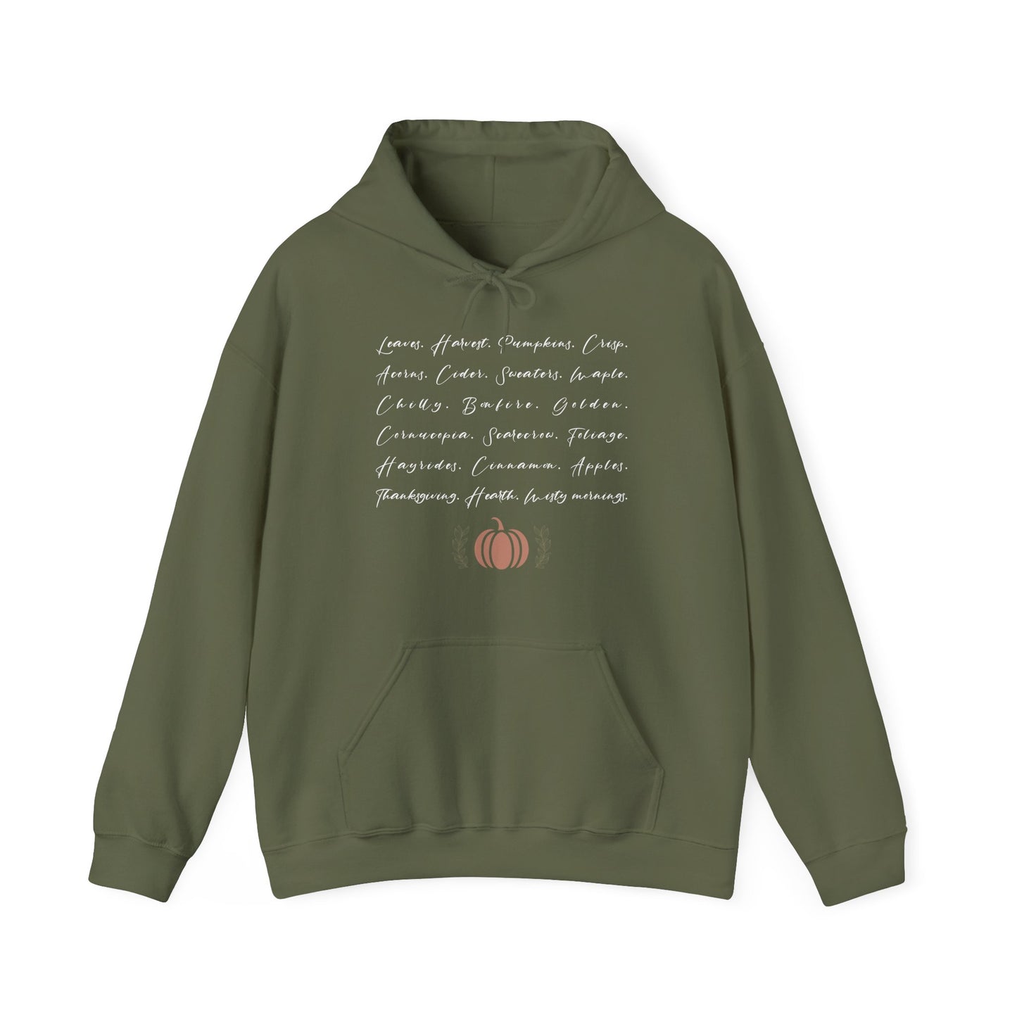 Minimalist Fall Words Hoodie