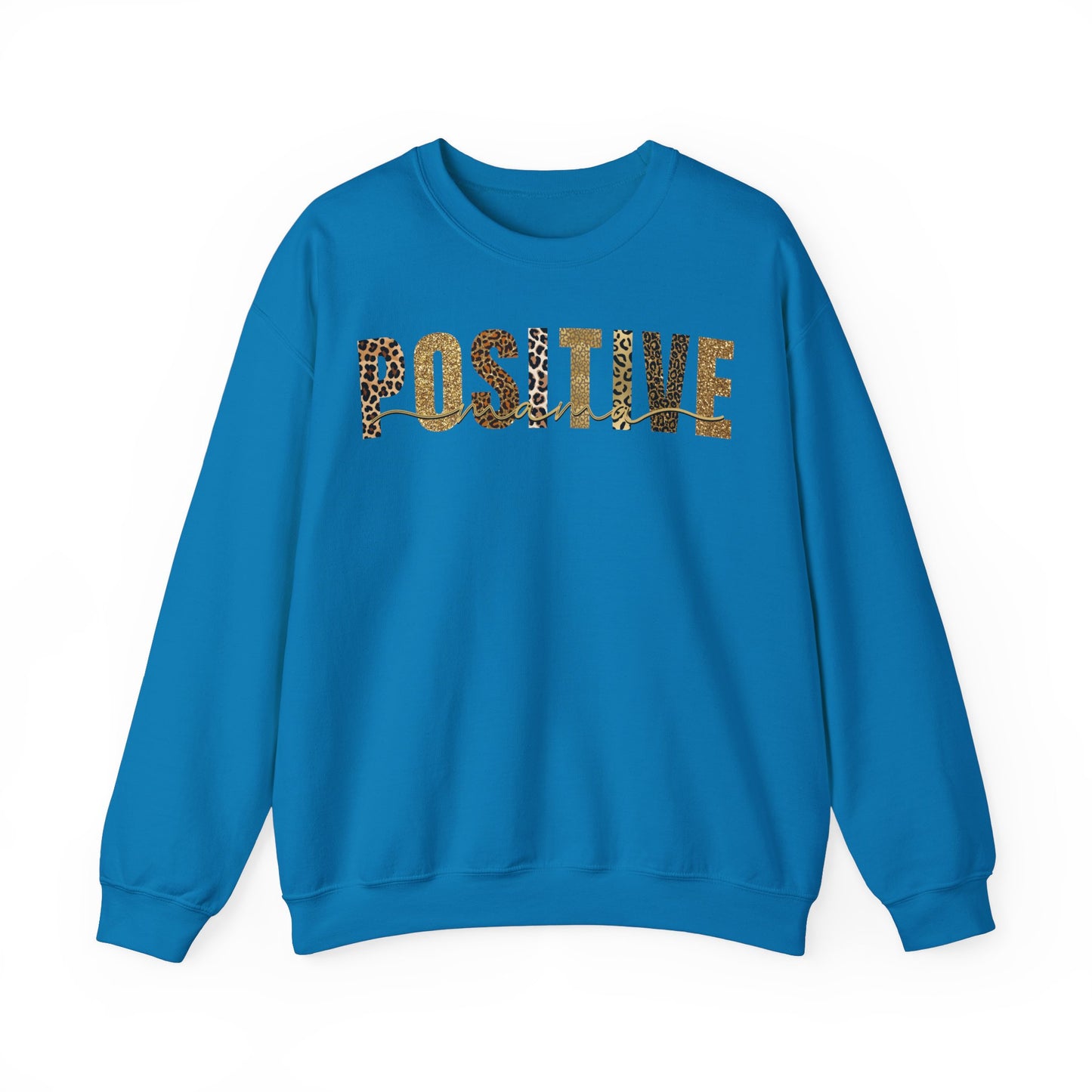 Positive Mama Glitter Leopard Patterns Sweatshirt