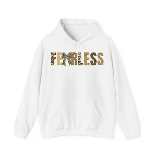 Fearless Leopard Pattern Coquette Bow Hoodie