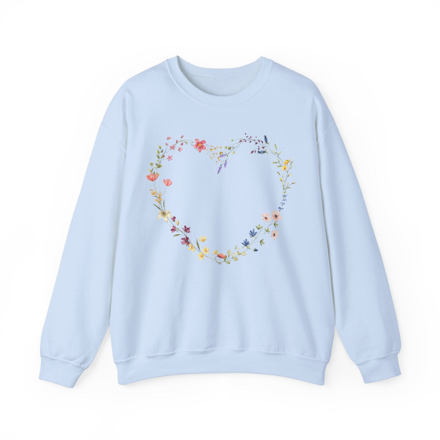 Wildflowers In Heart Shape Sweatshirt