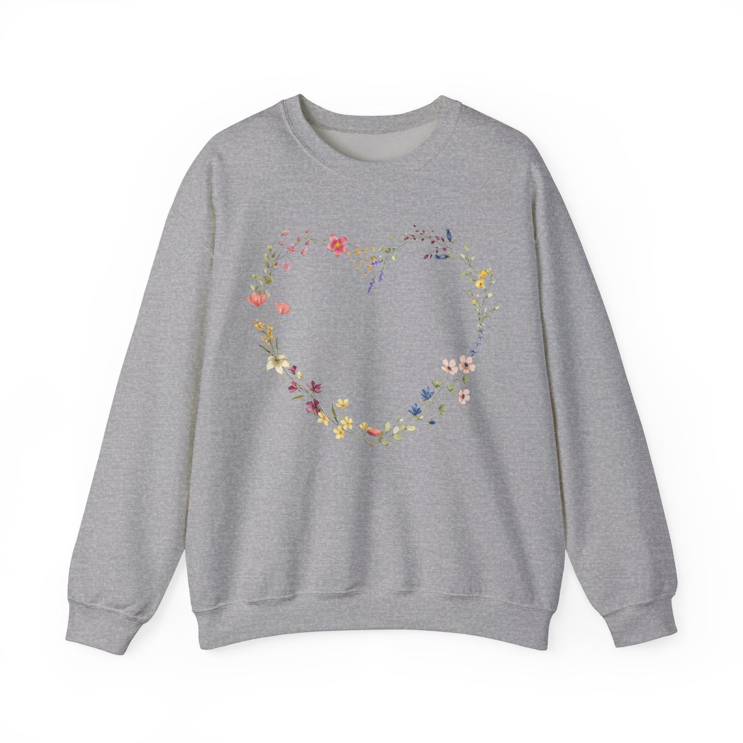 Wildflowers In Heart Shape Sweatshirt